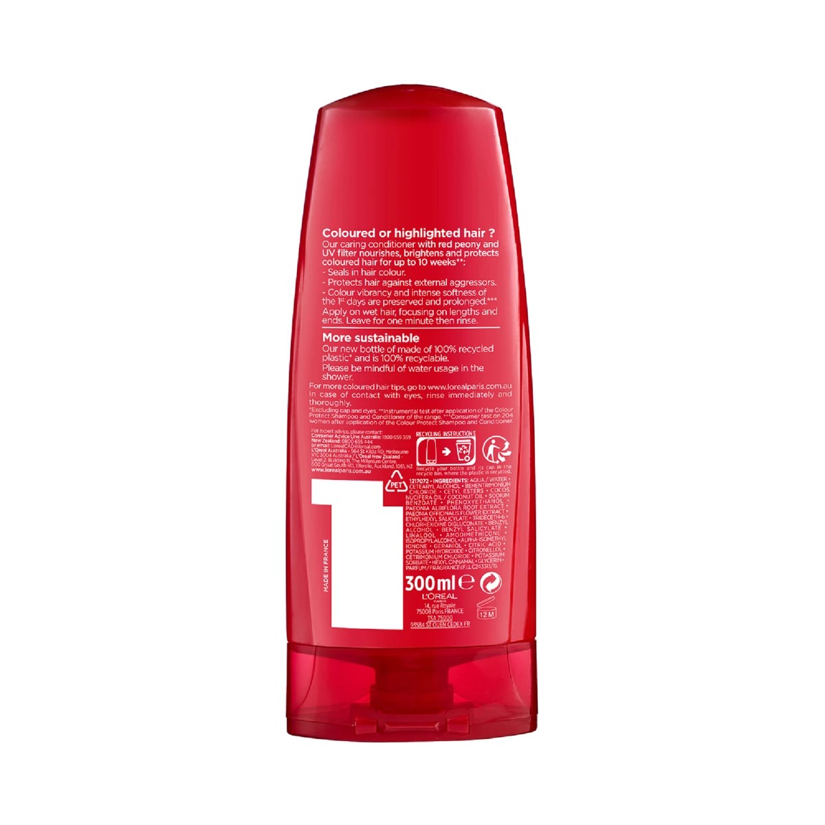 3 L'Oreal Paris Elvive Colour-Protect Conditioner 300ml - Red Peony and UV Filter, 3 of 4