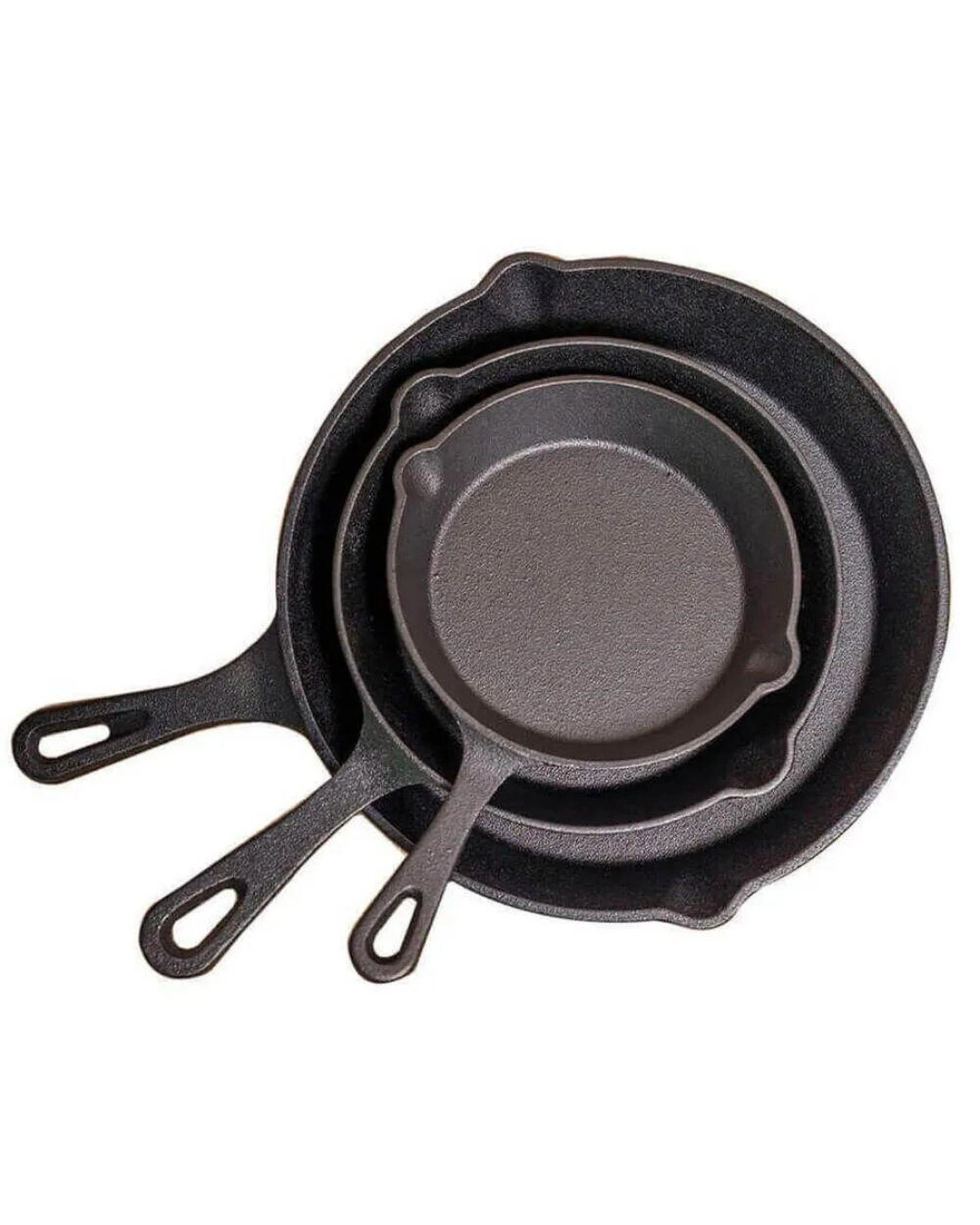 1 Flaming Coals 3 Piece Cast Iron Pan Set, 1 of 10