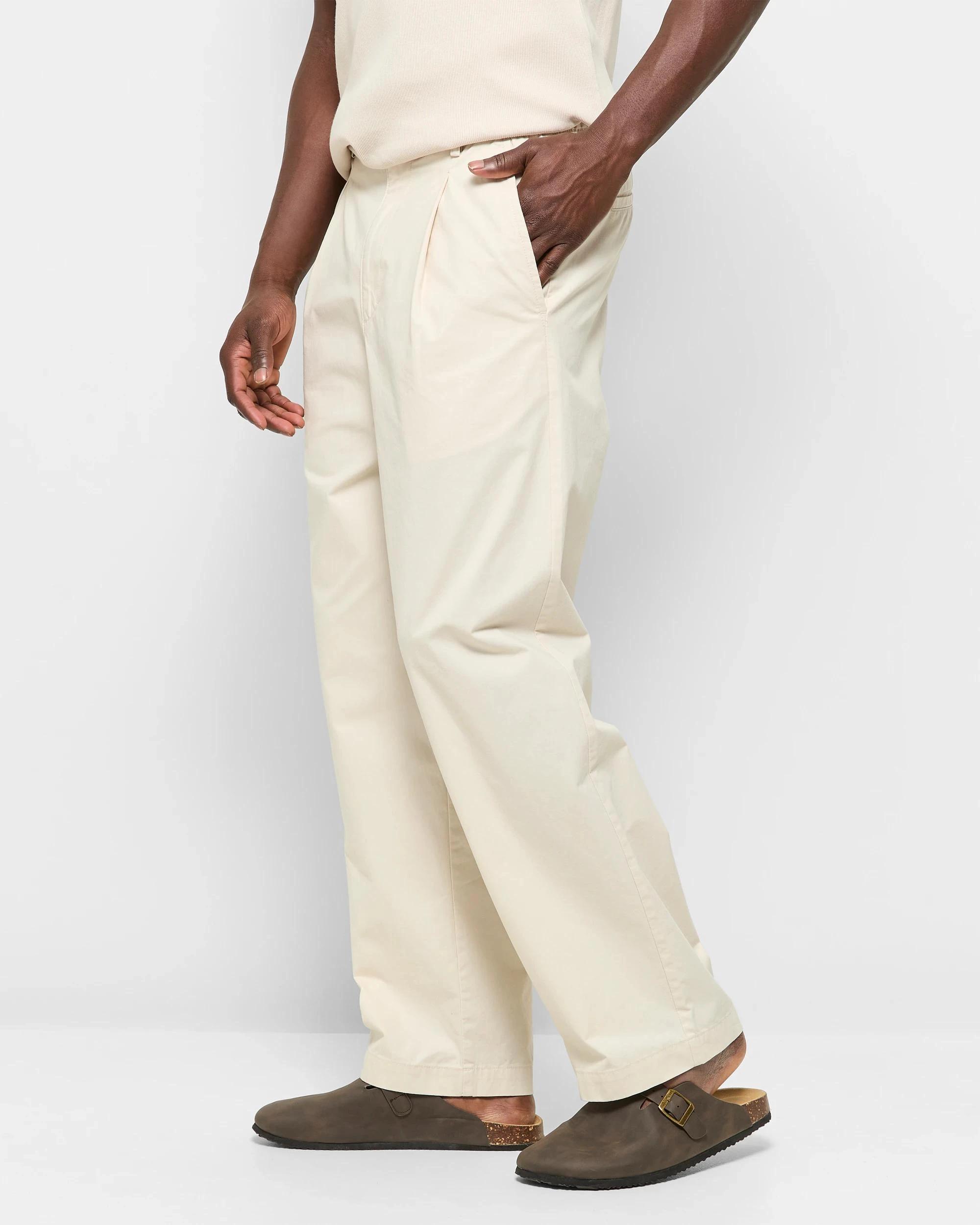 3 Cotton Loose Fit Pants - Commons BEIGE, 3 of 7