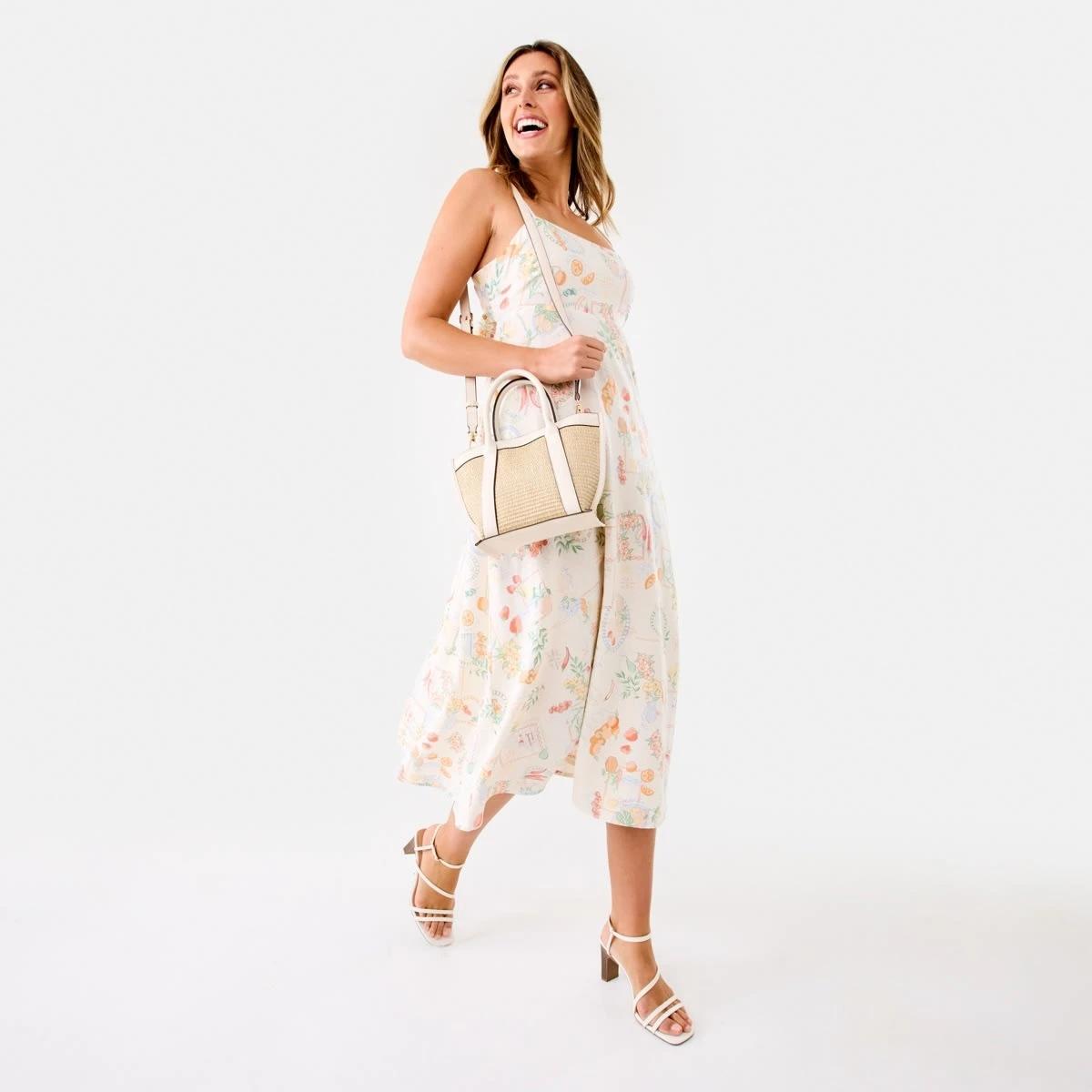 8 Mini Weave Tote Crossbody Bag Bone Beige, 8 of 8