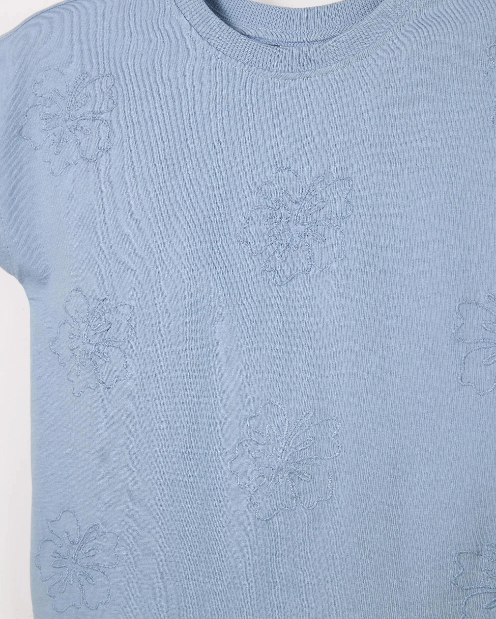 2 Target Australian Cotton Oversized Embossed Tank BLUE, 2 of 2