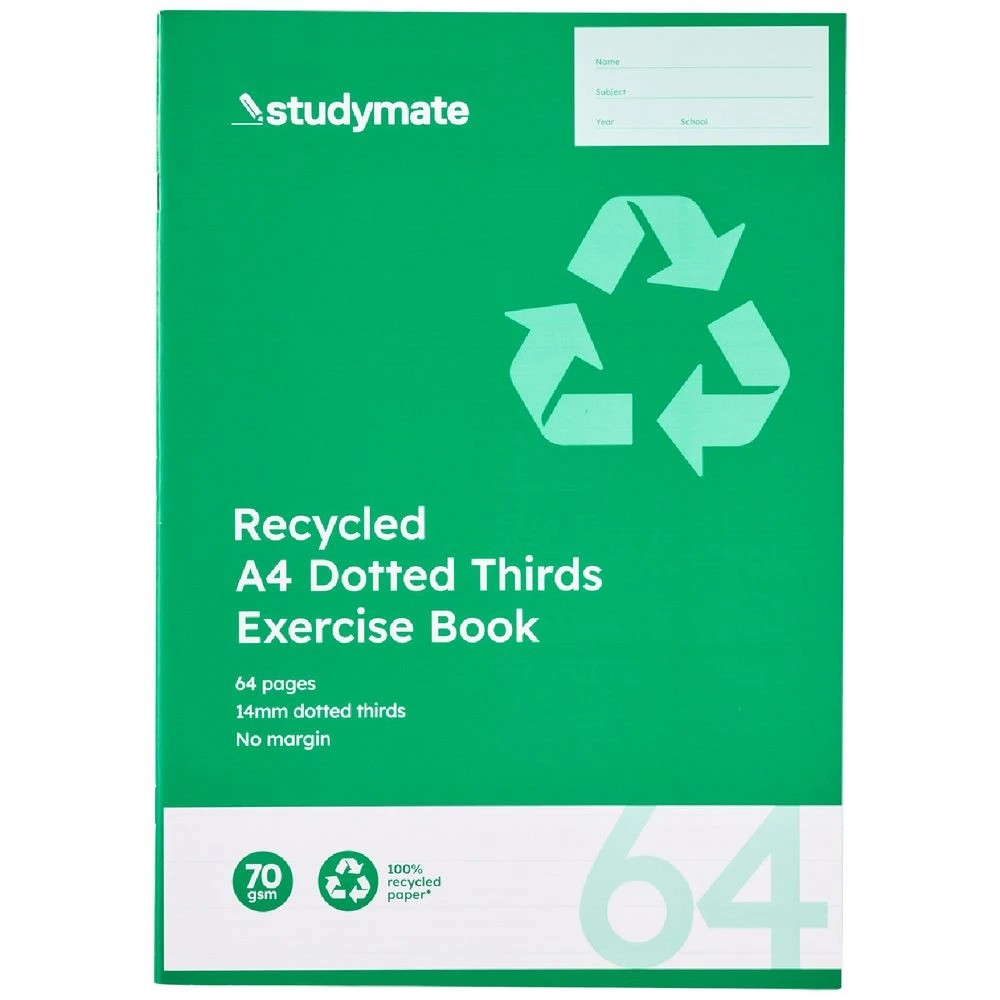 3 Studymate A4 70gsm 14mm Dotted Thirds Book 64Pg, 3 of 3