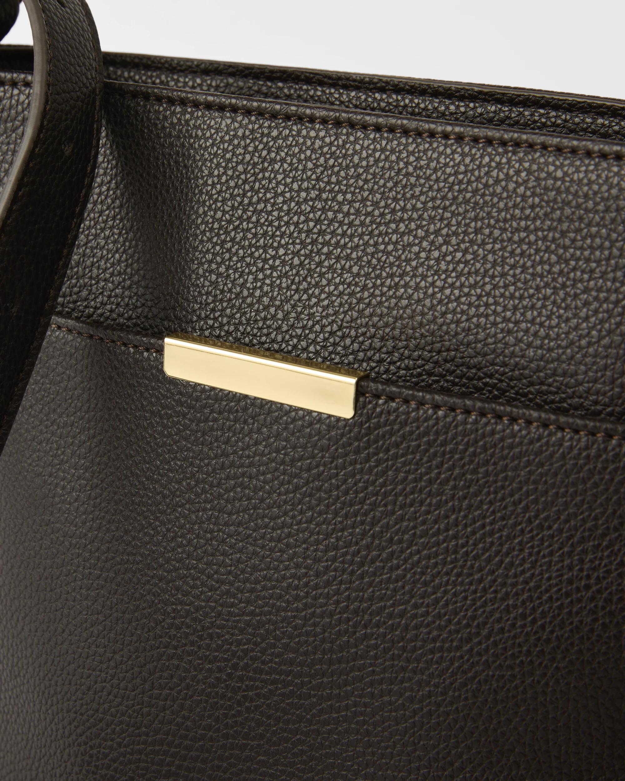 7 Messenger Crossbody Bag Deep Fudge, 7 of 7