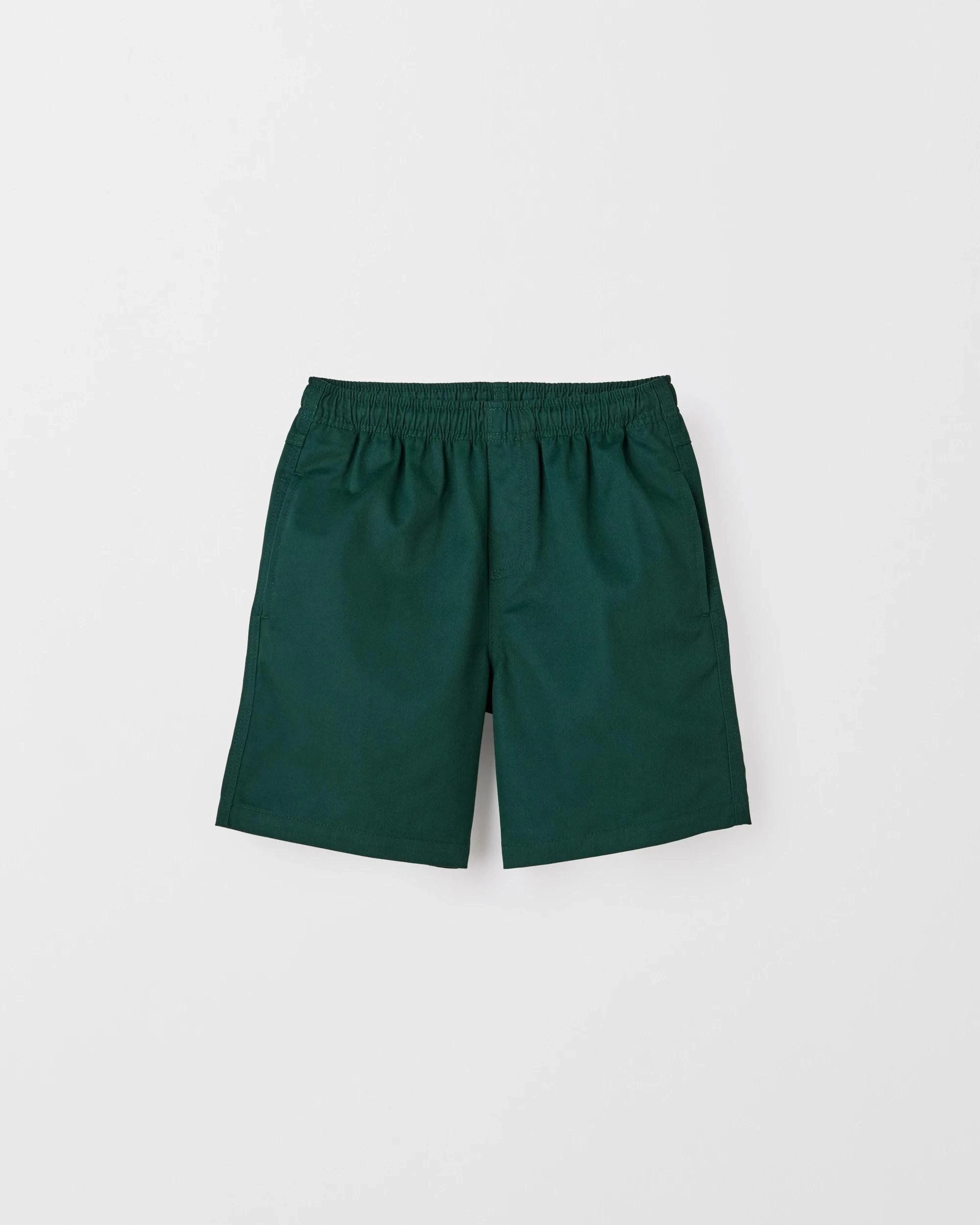 3 Target Kids Australian Cotton Blend 2 Pack School Drill Shorts BOTTLE GREEN, 3 of 3