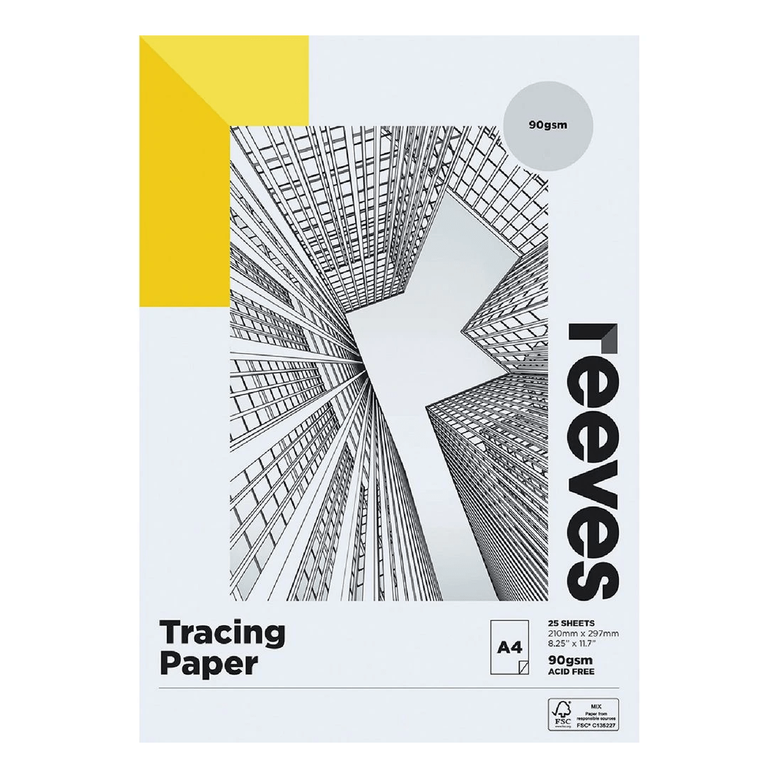 1 Reeves Tracing Pad 90gsm 25 Sheets A4, 1 of 1