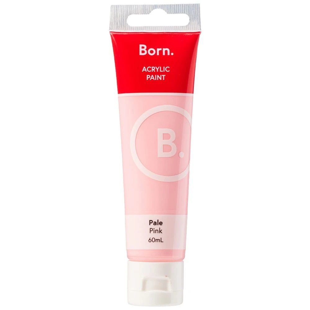1 Born Acrylic Paint 60mL Pastel Pale Pink, 1 of 3