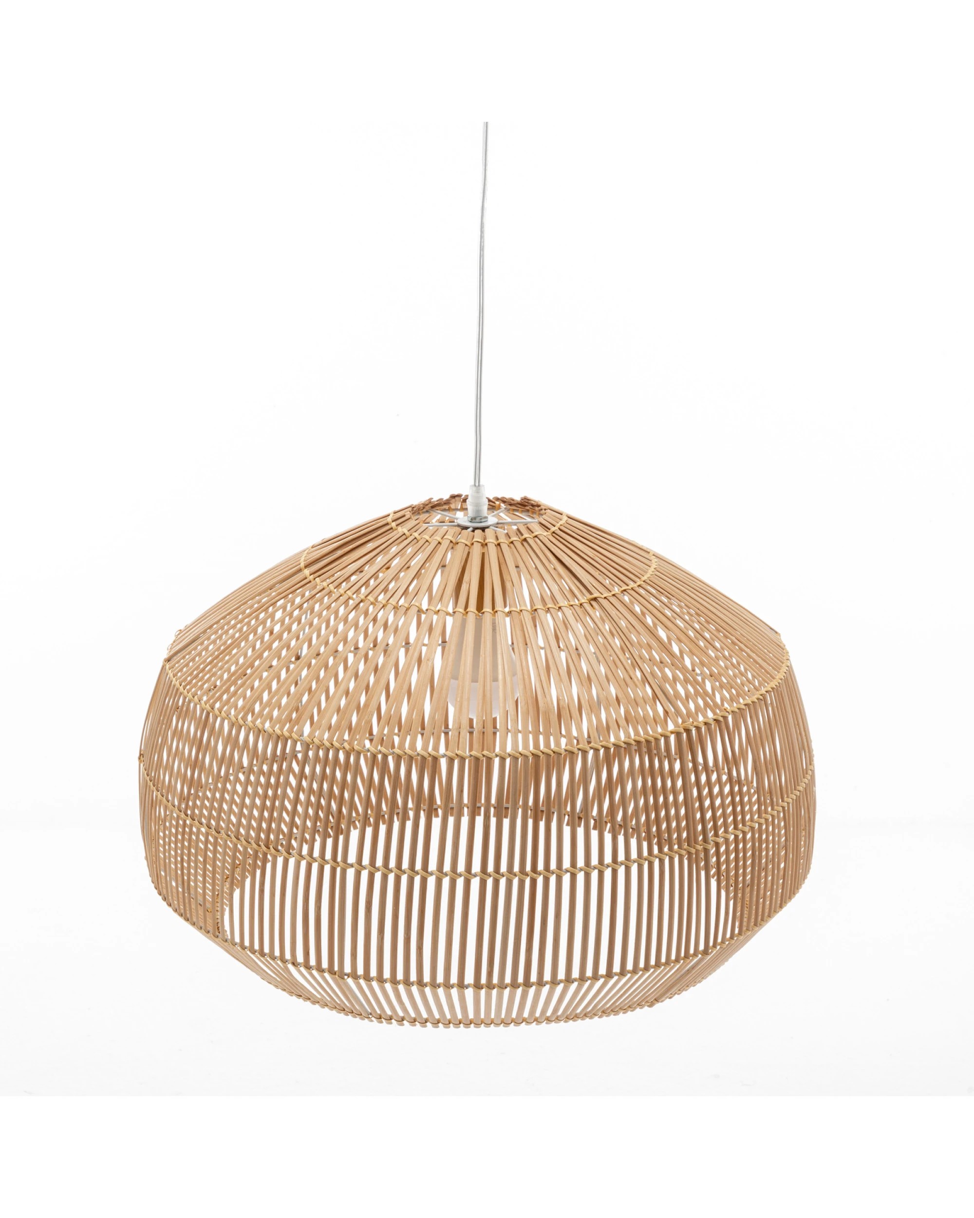 1 BR Home Solara Sphere Hand-Woven Bamboo Cage Pendant Lamp Light, 1 of 6