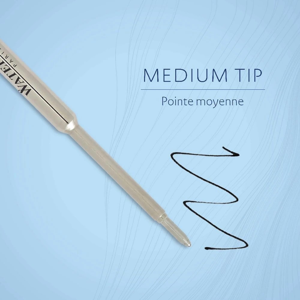 4 Waterman Ballpoint Pen Medium Refill Black, 4 of 8