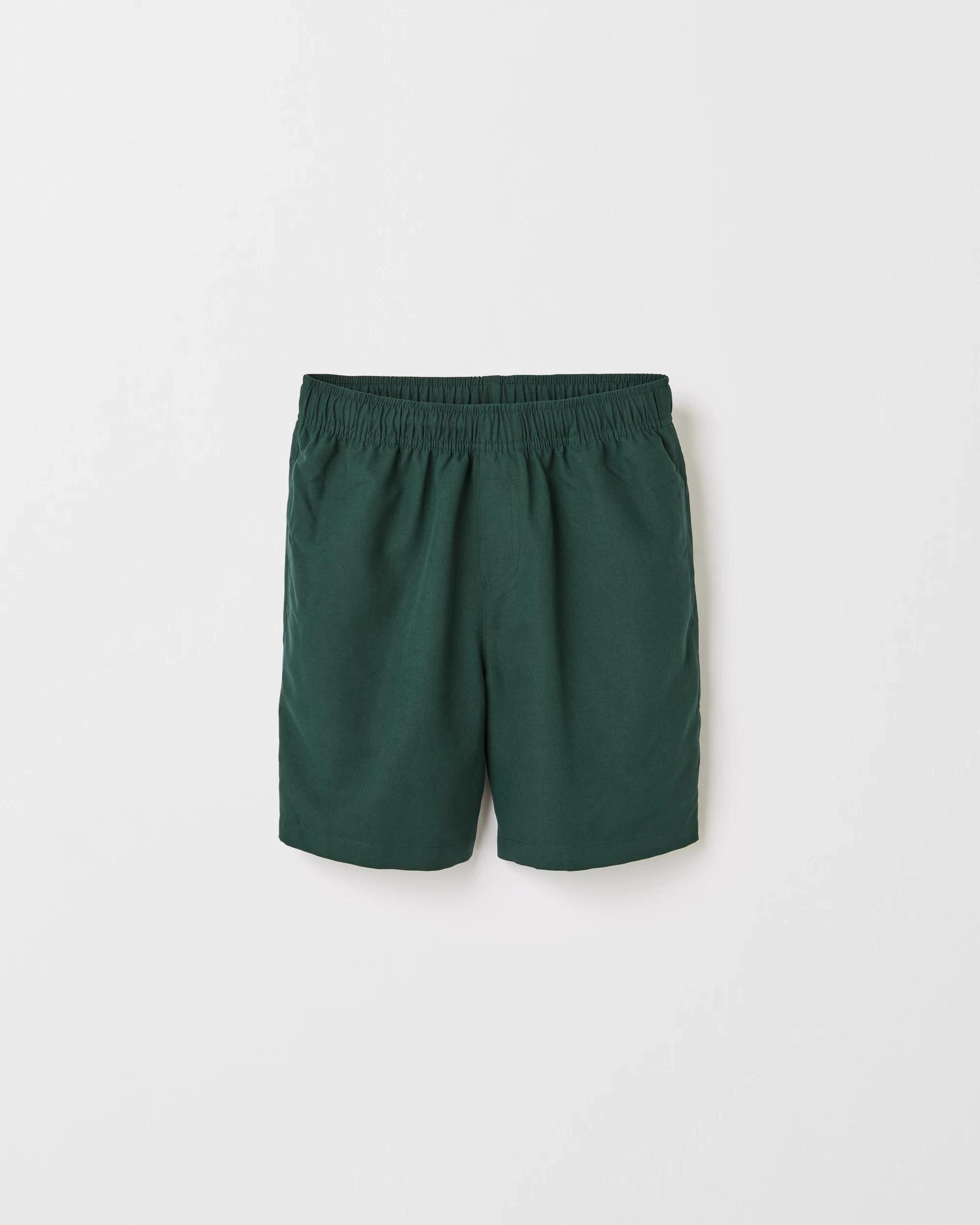 3 Target Kids School 2 Pack Microfibre Shorts BOTTLE GREEN, 3 of 3