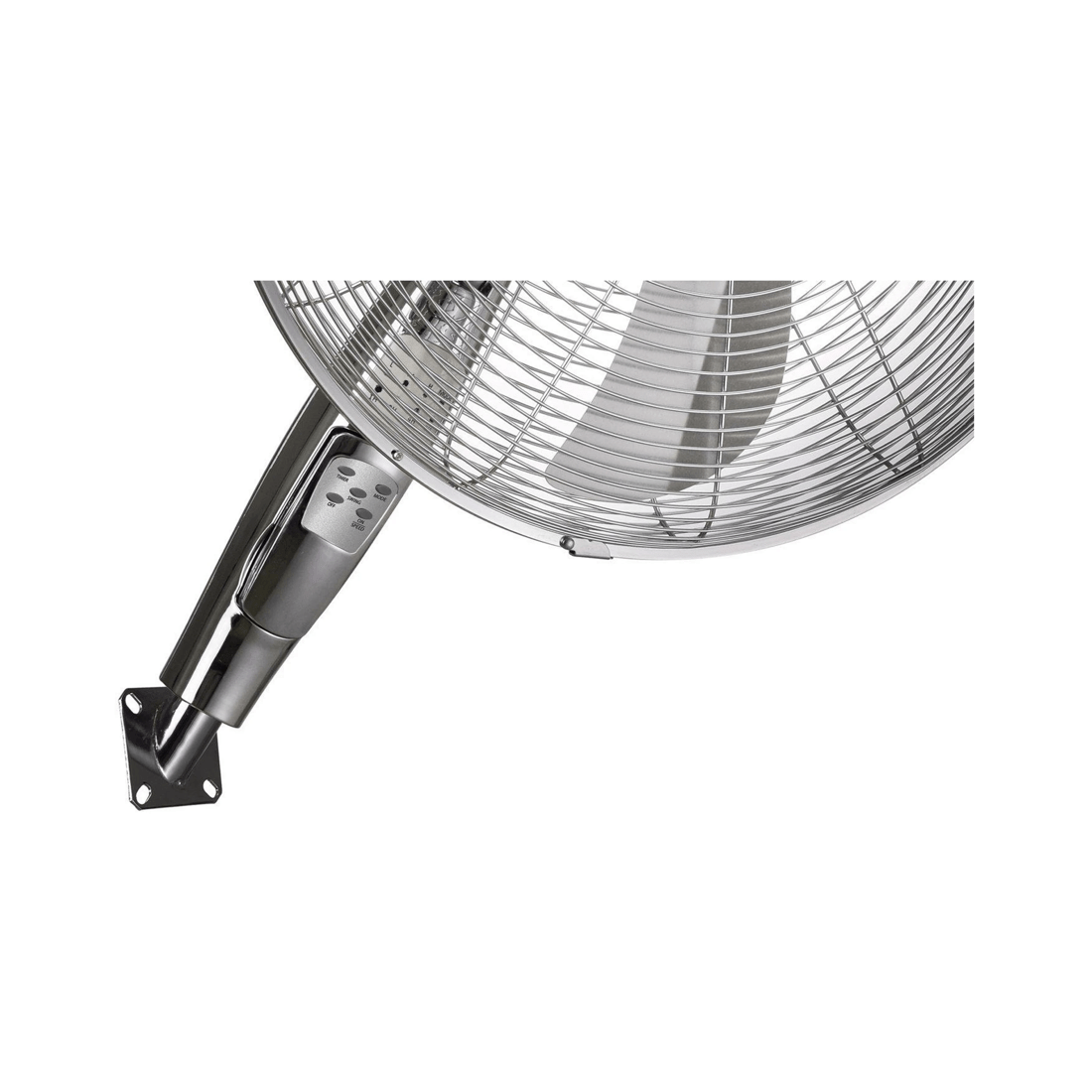 2 Heller 40cm Chrome Wall Mounted Fan 3 Speed Oscillating Tilt/hanging W/ Remote
 - Silver, 2 of 3