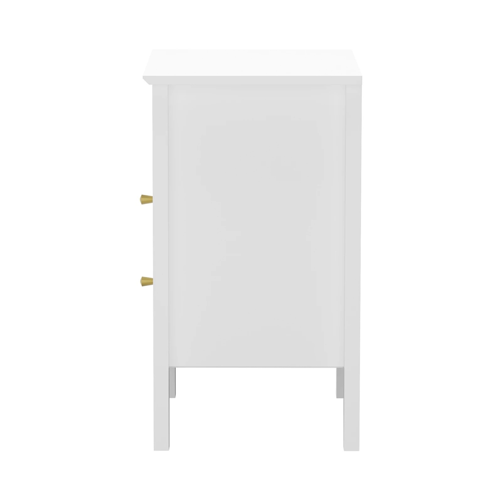 9 Oikiture Bedside Table Nightstand 2 Drawer with Shelf Storage Cabinet - White, 9 of 9