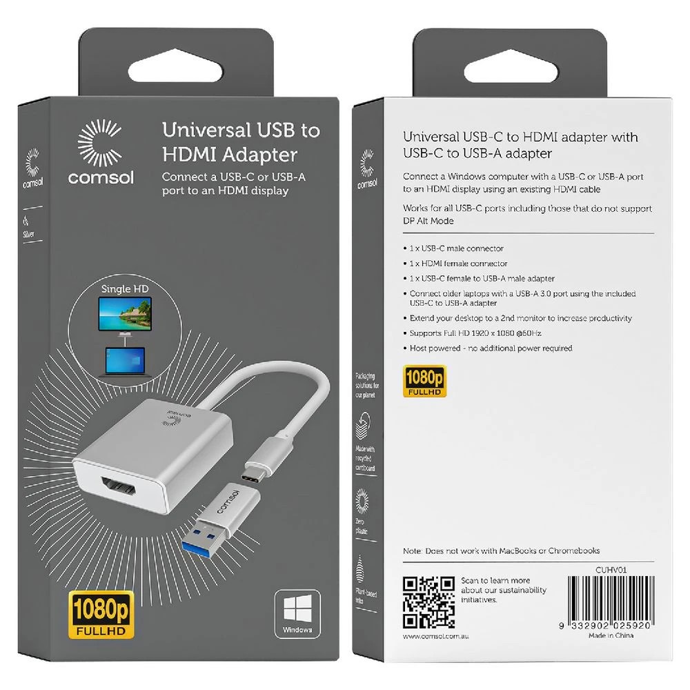 4 Comsol Universal USB to HDMI and USB-C to USB-A Adapter, 4 of 4