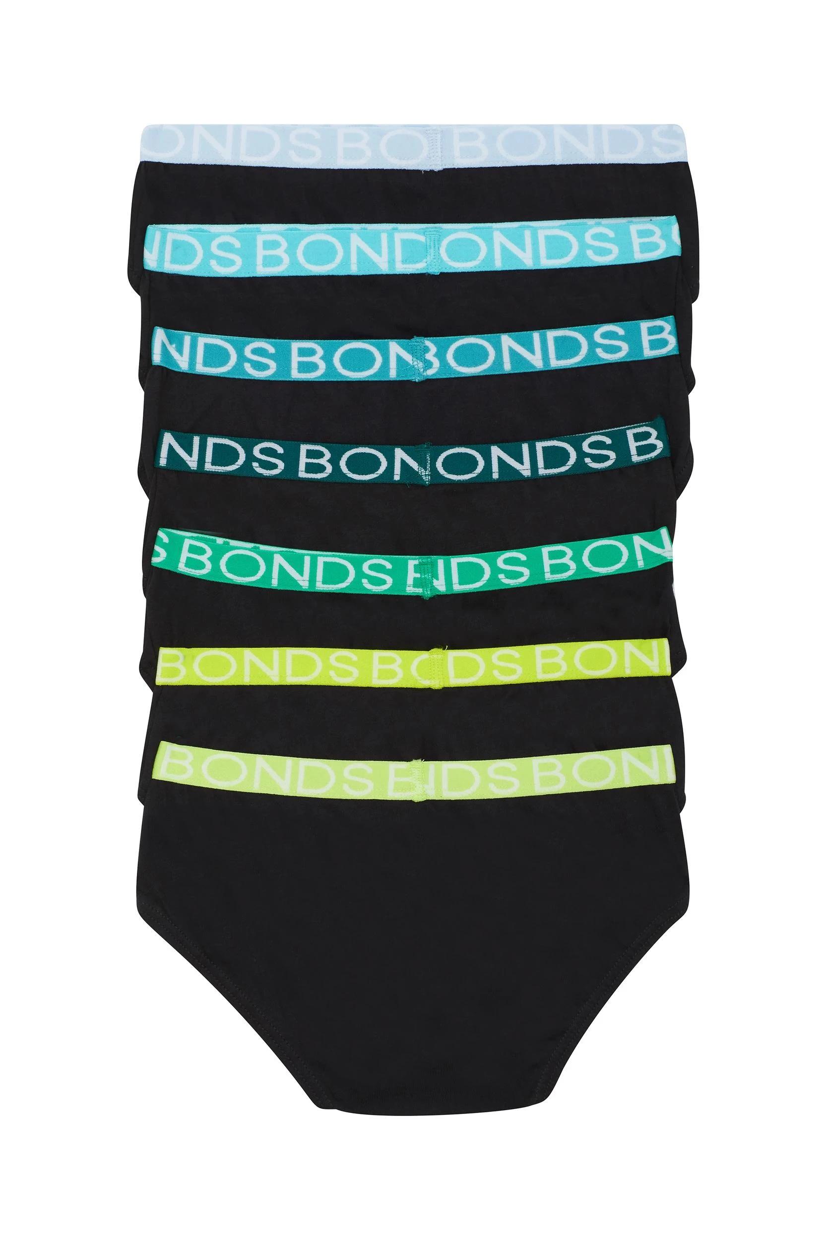 2 Bonds 7 Pack Boys Briefs PACK 06 BLACK, 2 of 3