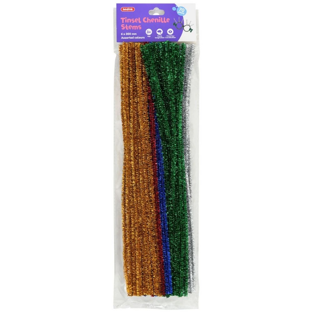 1 Kadink Chenille Stems Glitter 70 Pack, 1 of 3