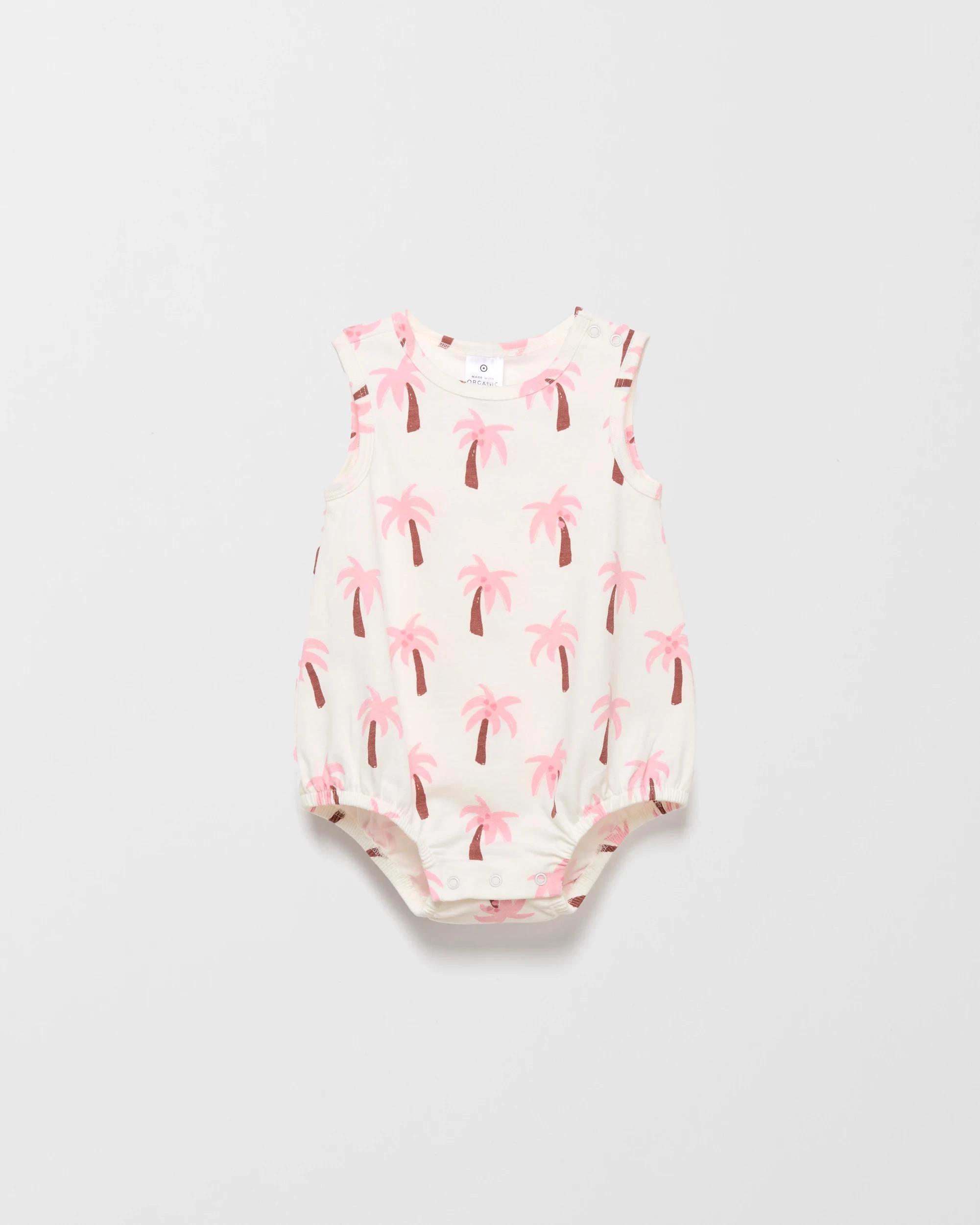 1 Target Organic Cotton Baby Bodysuit PALMS GARDENIA, 1 of 2