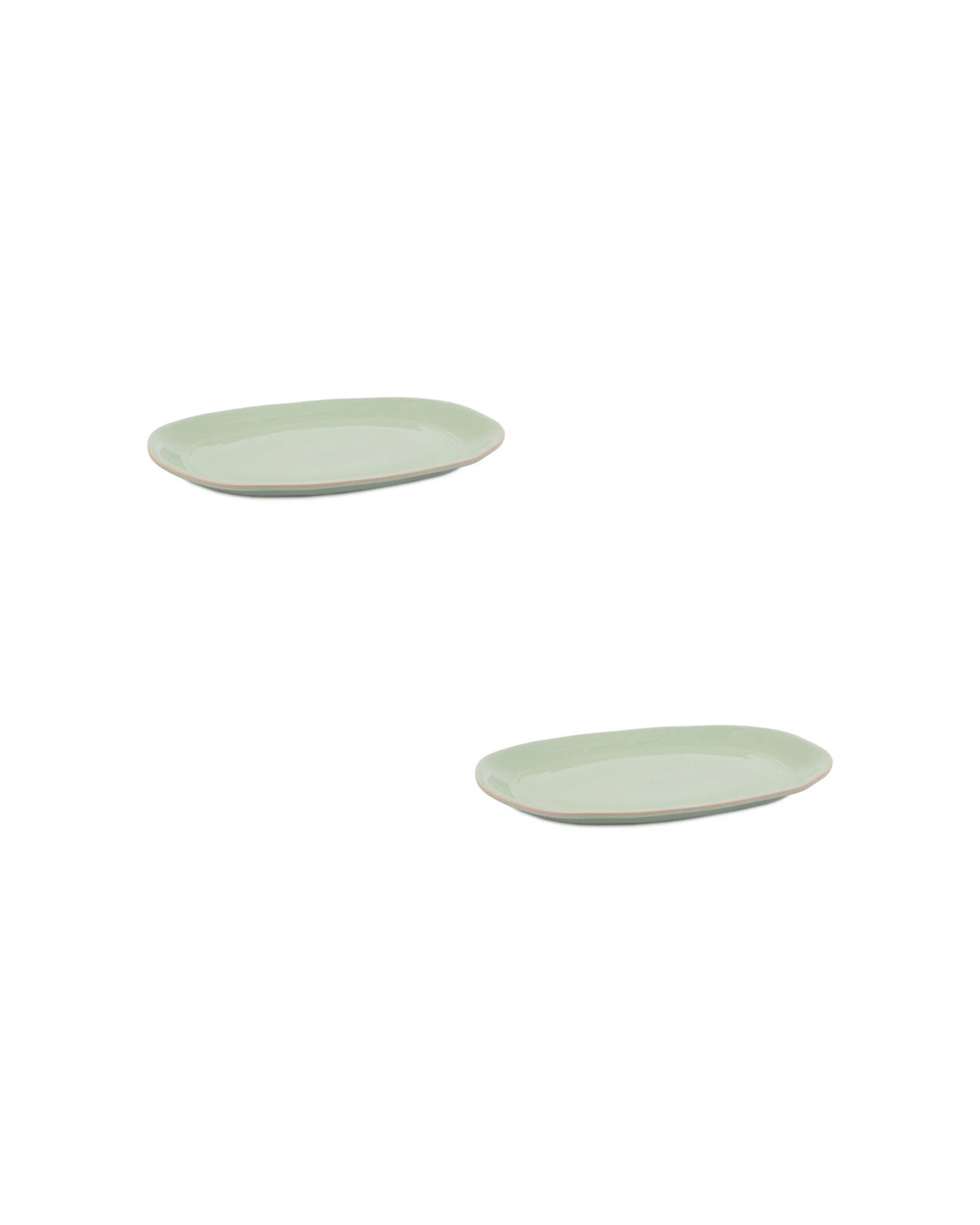 1 Jamie Oliver 2PK Stoneware Big Love Feast Serving Platter 40x32cm - Green, 1 of 8