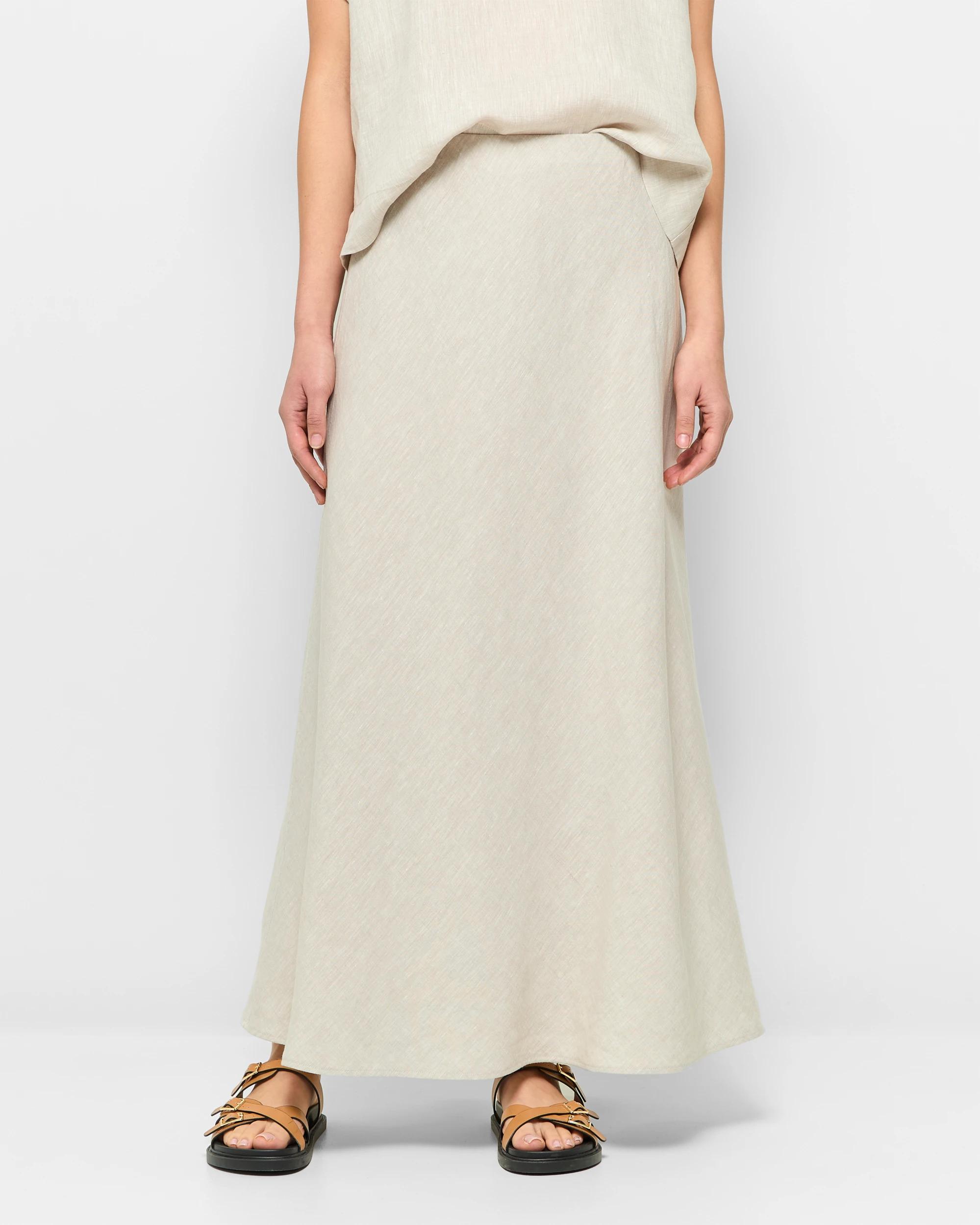 2 Target European Linen Bias Cut Midi Skirt FLAX, 2 of 5