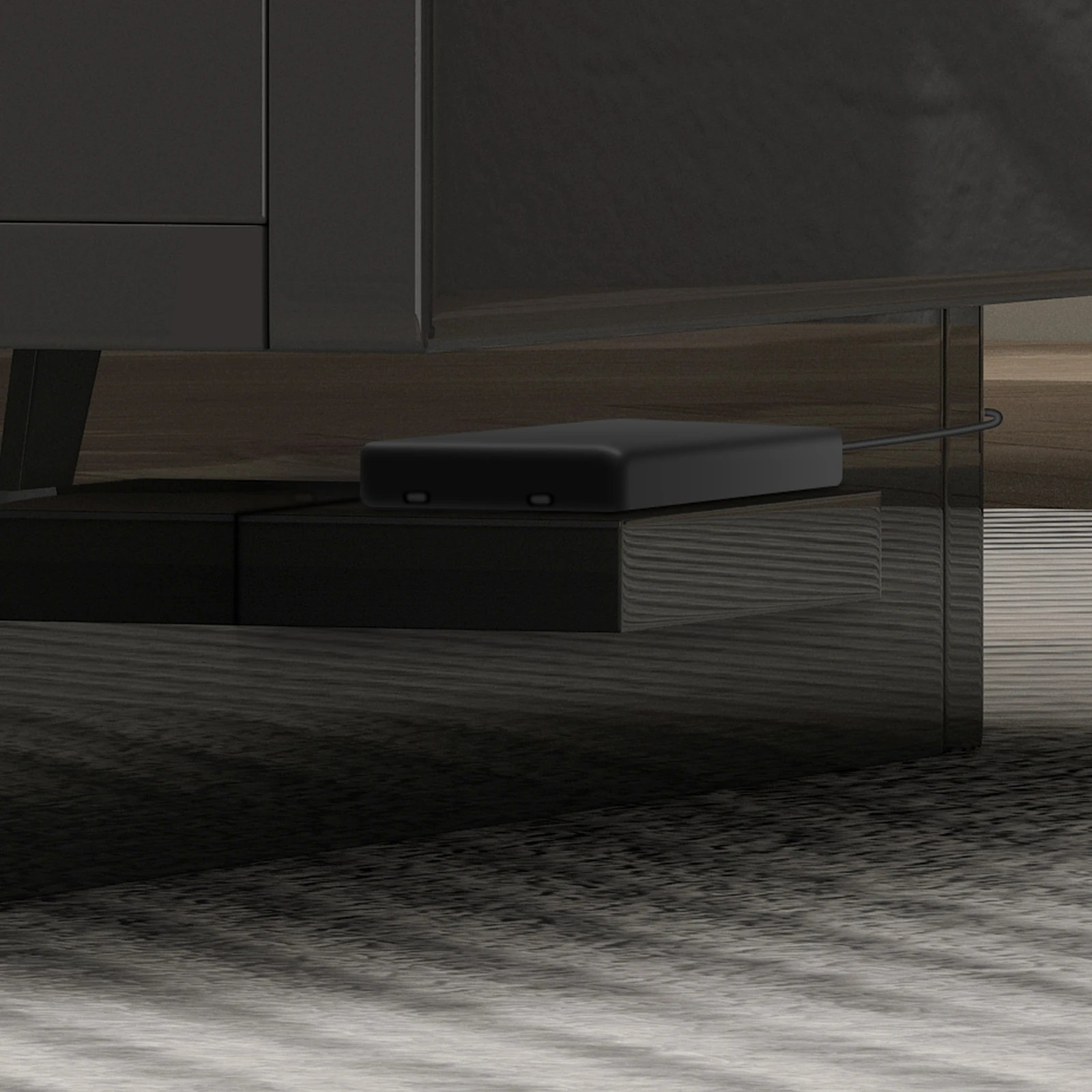 8 Alfordson Coffee Table 1 Drawer LED Gloss - Black, 8 of 10