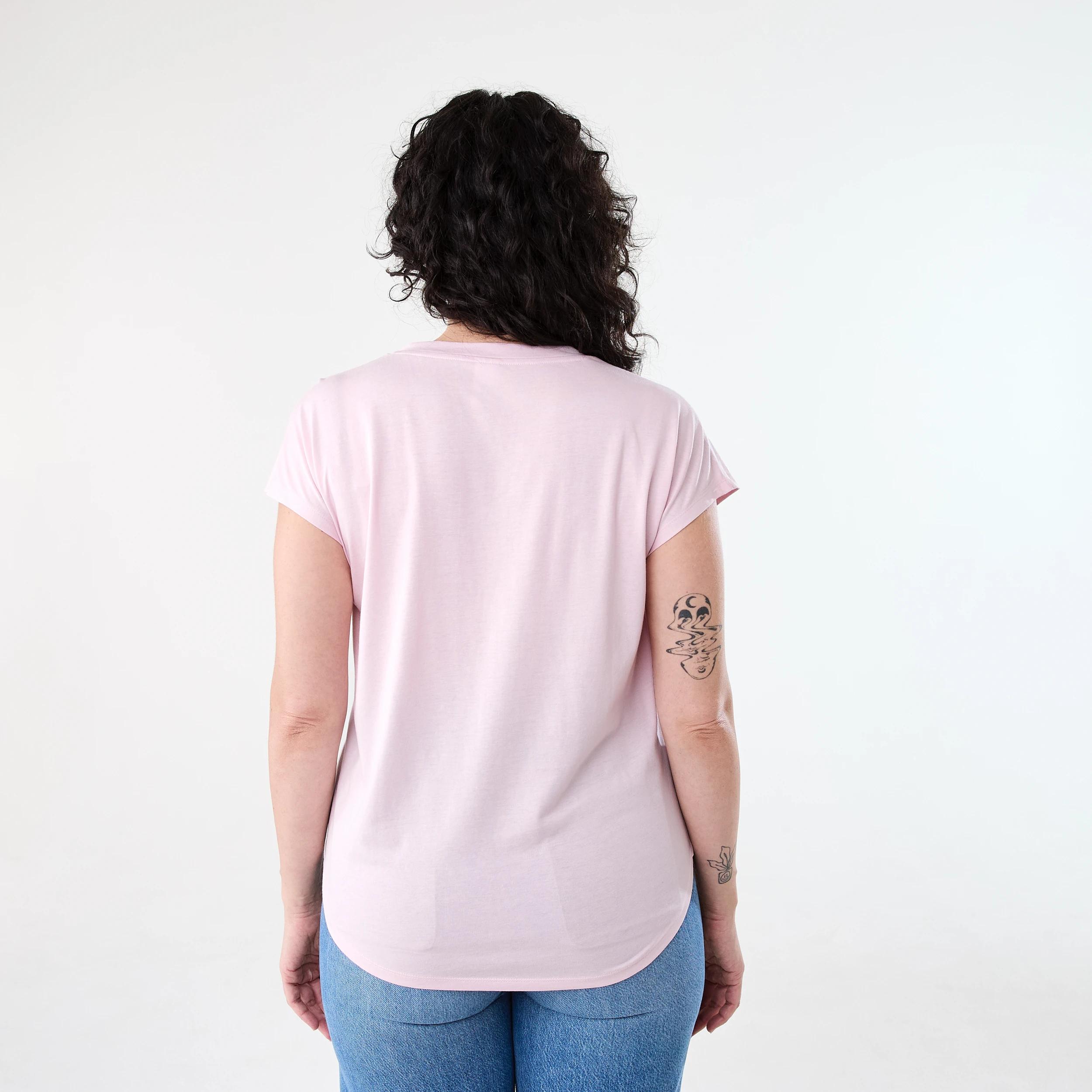 3 Short Extended Sleeve V-Neck T-shirt SOFT BLOSSOM, 3 of 5