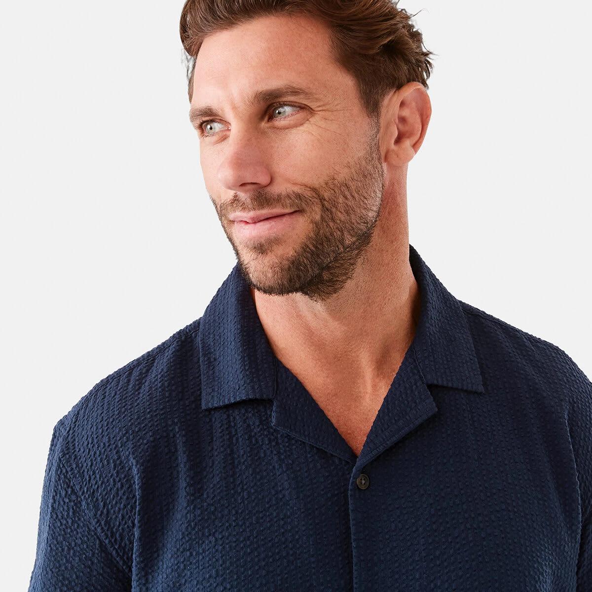 4 Short Sleeve Seersucker Shirt Blu Pcoat, 4 of 7