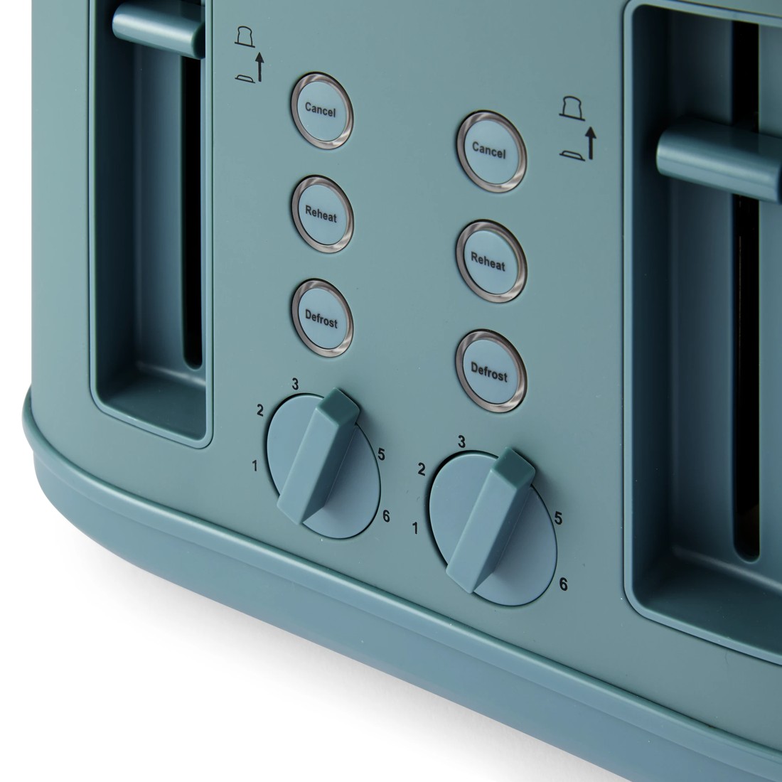 6 4 Slice Soft Touch Toaster - Dark Green, 6 of 9