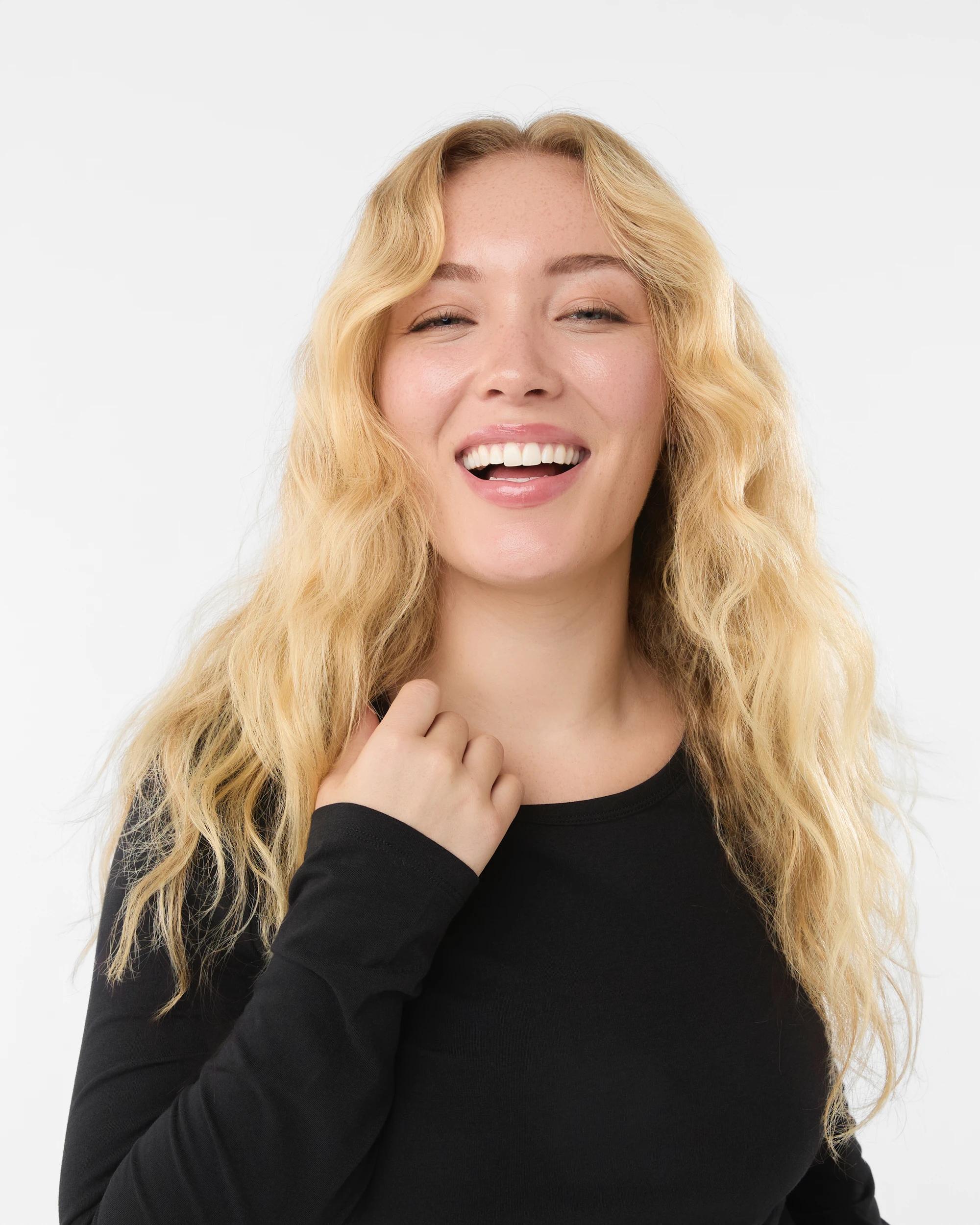 5 Long Sleeve Stretch Crew Neck T-shirt Black, 5 of 6