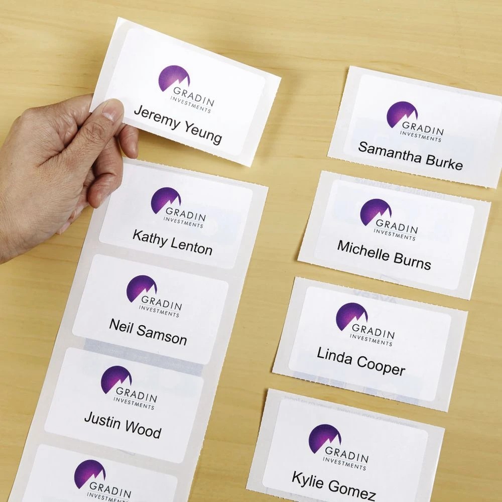 8 Avery Fabric Name Badge Labels 88 x 52mm White 150 Pack, 8 of 10