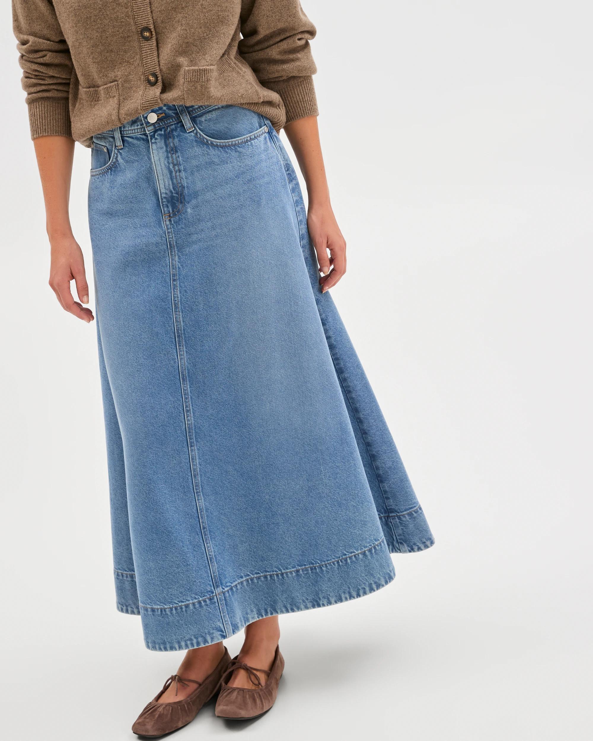 2 Target Denim Denim Maxi Skirt VINTAGE INDIGO, 2 of 6