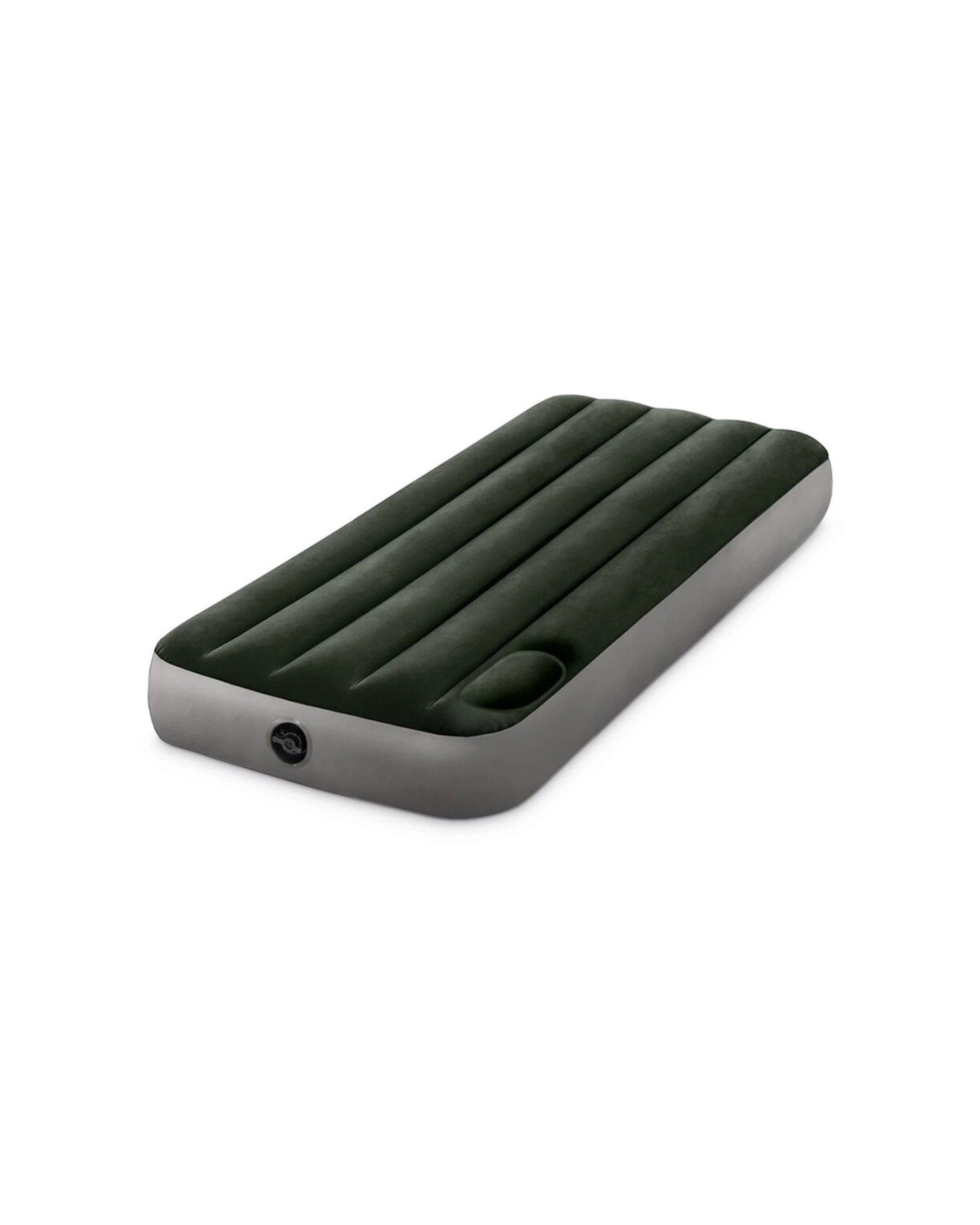 1 Intex JR Twin DuraBeam Downy Airbed Built-In Foot Pump Fiber-Tech - Single Bed - Black, 1 of 3