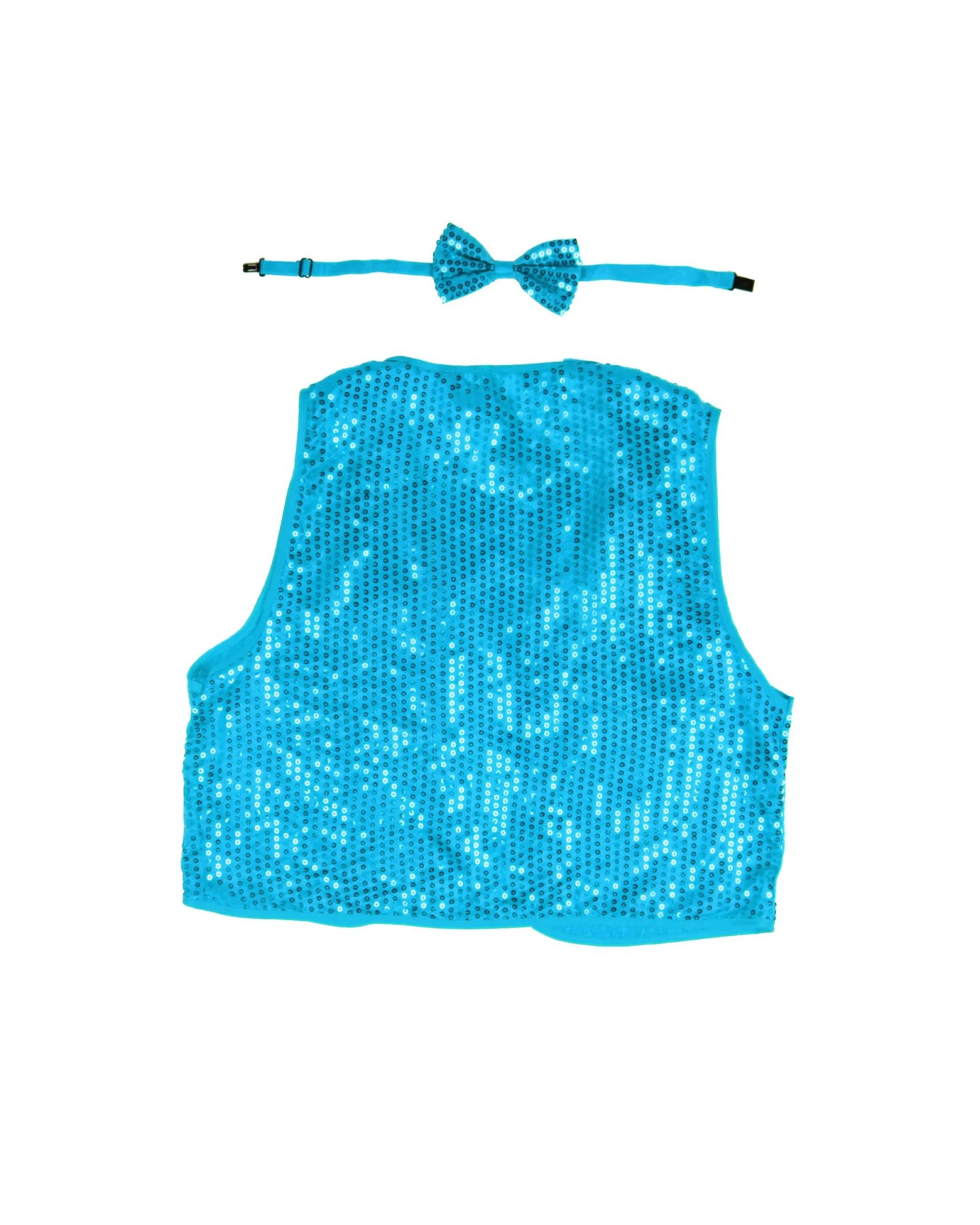 2 BR Costumes Kids Sequin Vest and Bow Tie Set for 80s Party Dress Up, 2 of 2