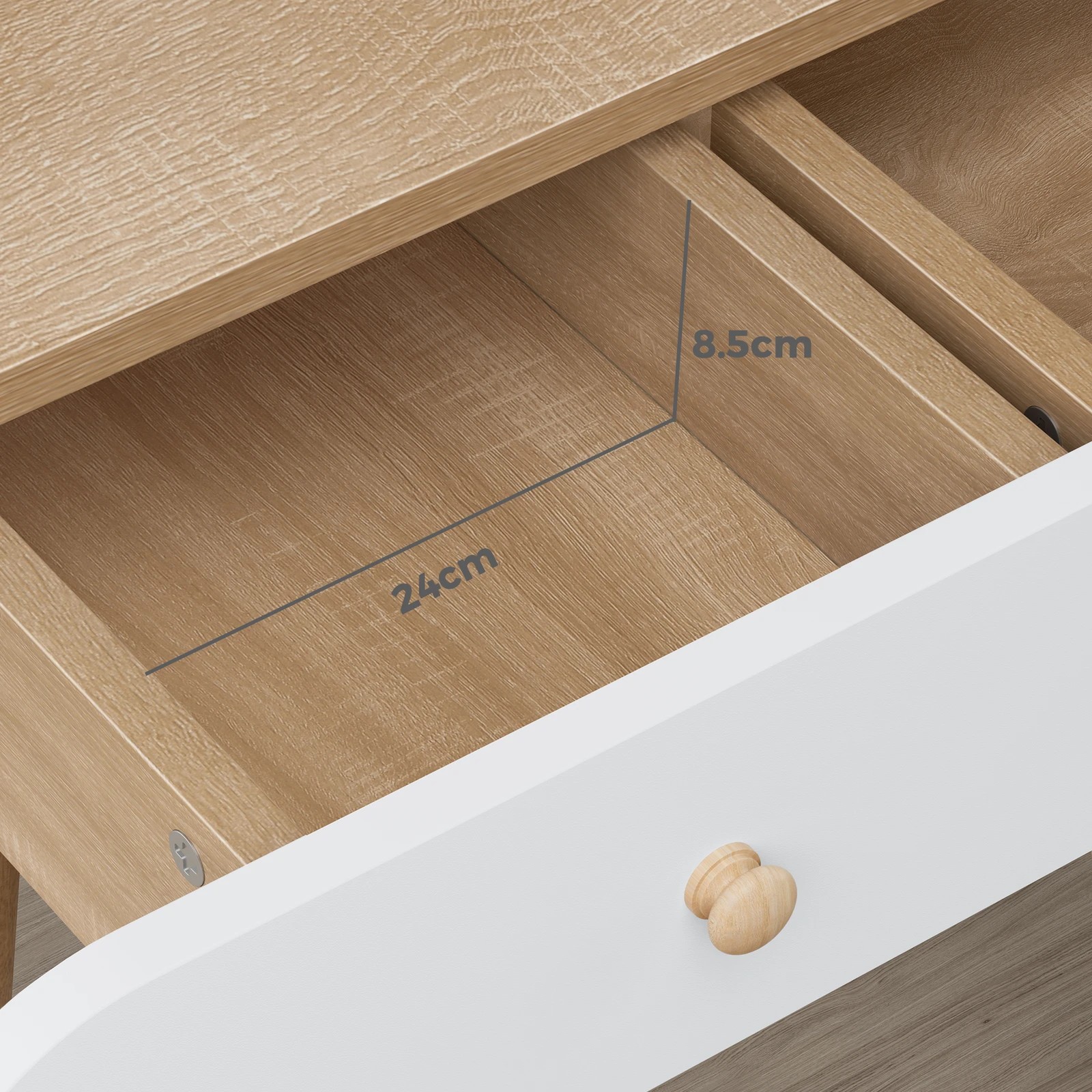 8 Alfordson Dressing Table Stool Set Makeup Mirror Vanity LED Light - Natural, 8 of 10