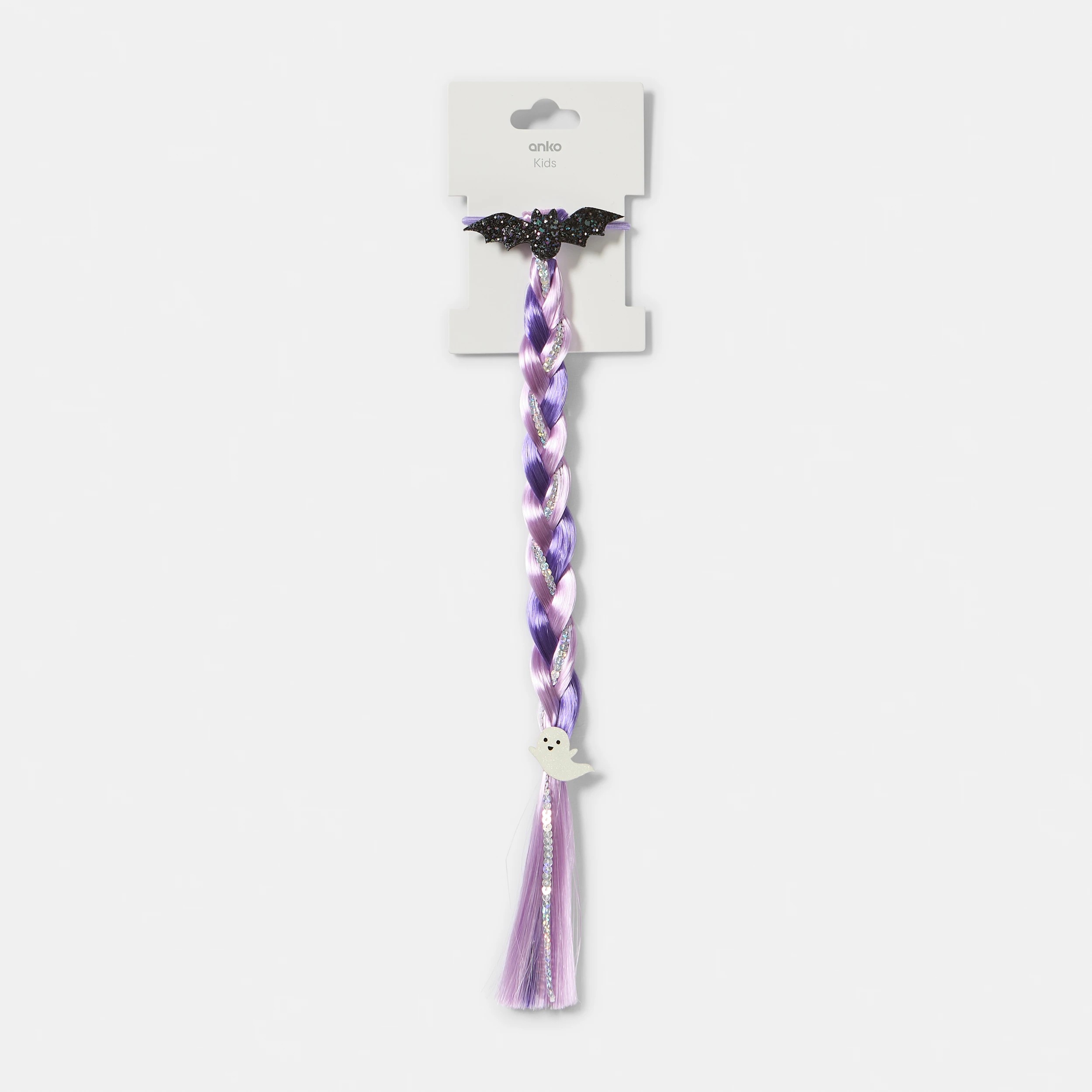 4 Halloween Hair Extension Tie - Purple, 4 of 4