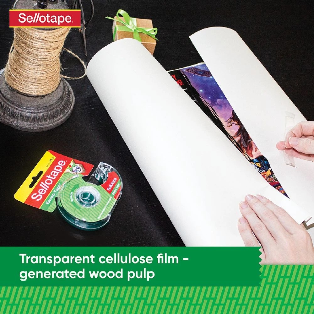 3 Sellotape Enviro Tape With Dispenser 18mm x 40m, 3 of 4