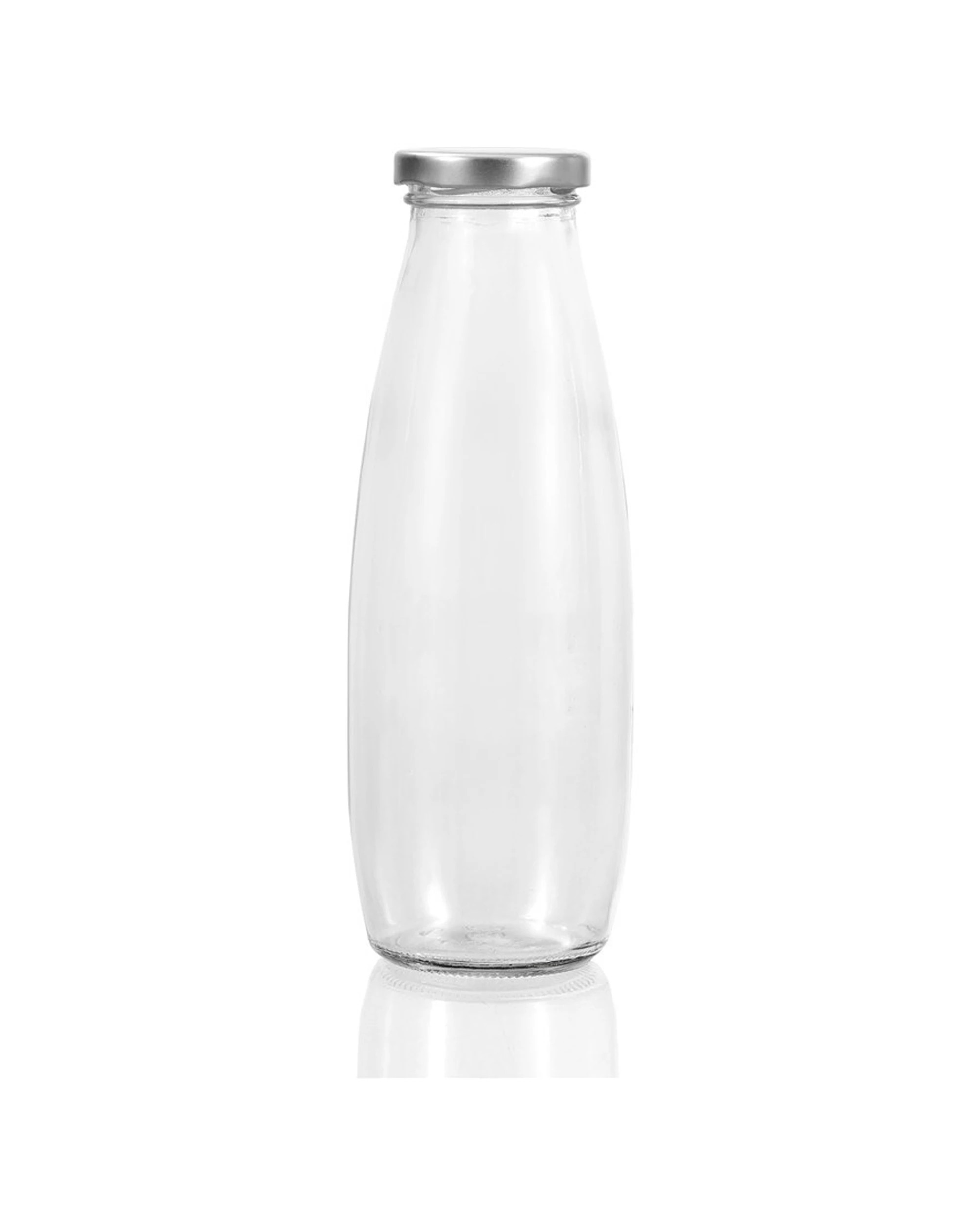 4 Lemon & Lime 450ml Glass Milk Bottle Container Storage W/ Screw Top Lid - Assorted, 4 of 5