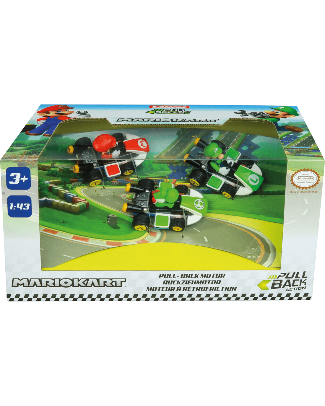 1 3 Pack Carrera Pull Speed MarioKart 1:43 Scale Vehicles, 1 of 5