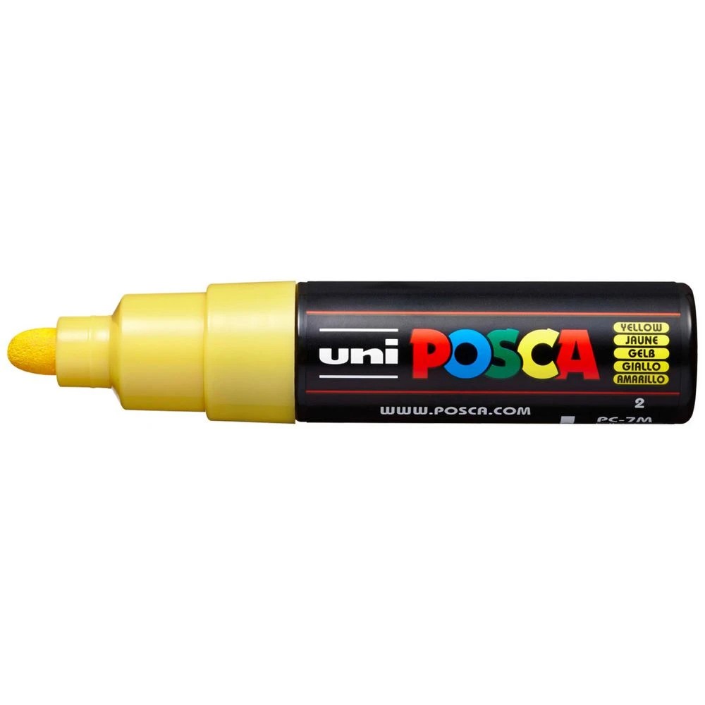 1 POSCA PC 7M Paint Marker Yellow, 1 of 9