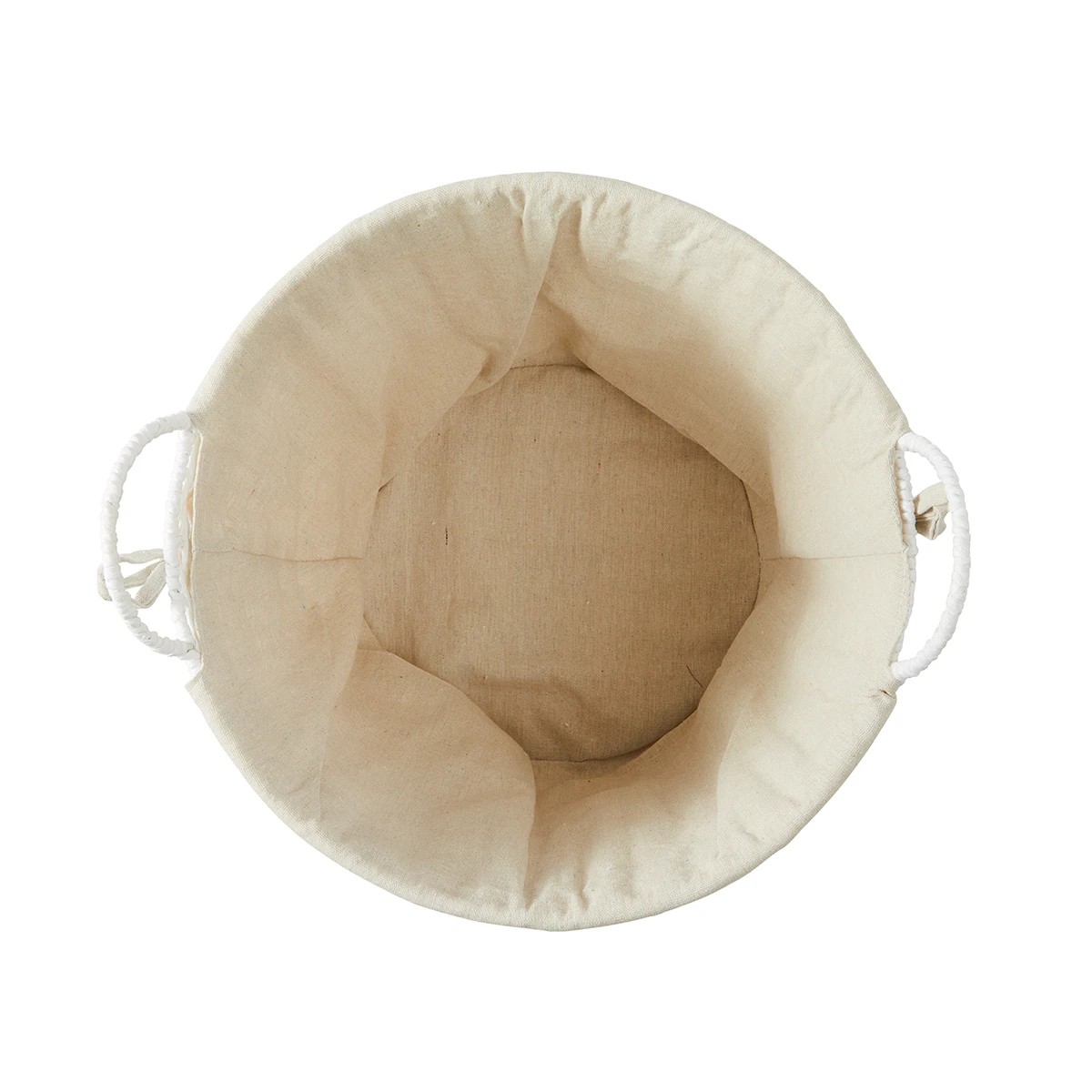 6 Round Paper Rope Basket with Liner - White, 6 of 6