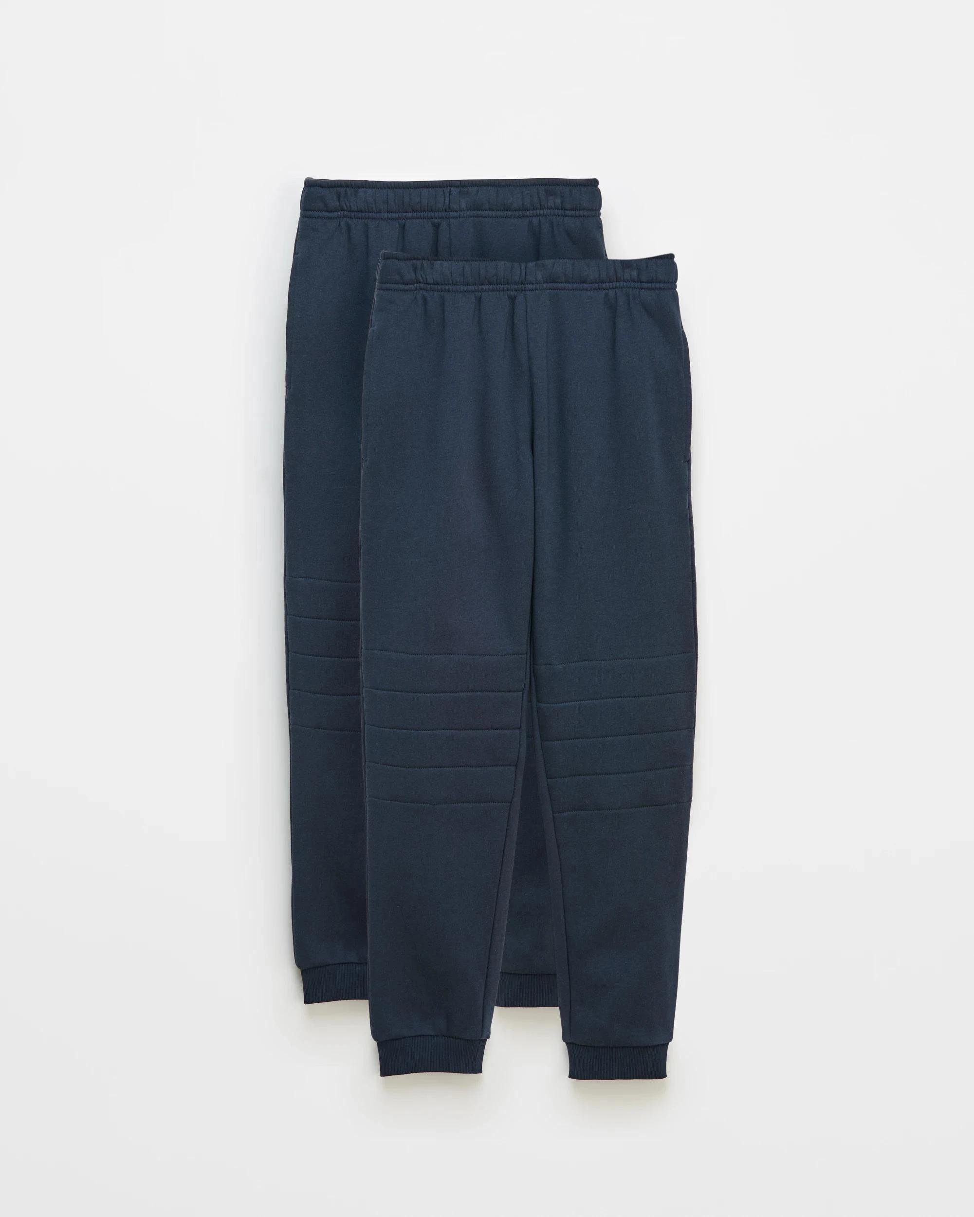 1 Target Kids Australian Cotton 2 Pack School Double Knee Trackpant NAVY BLUE, 1 of 3