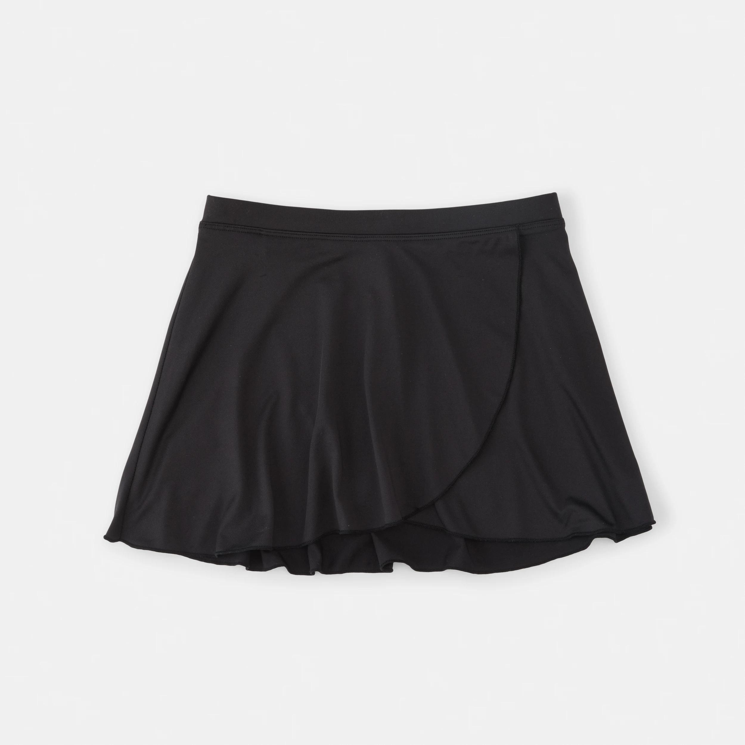 8 Dance Knit Wrap Skirt BLACK, 8 of 10