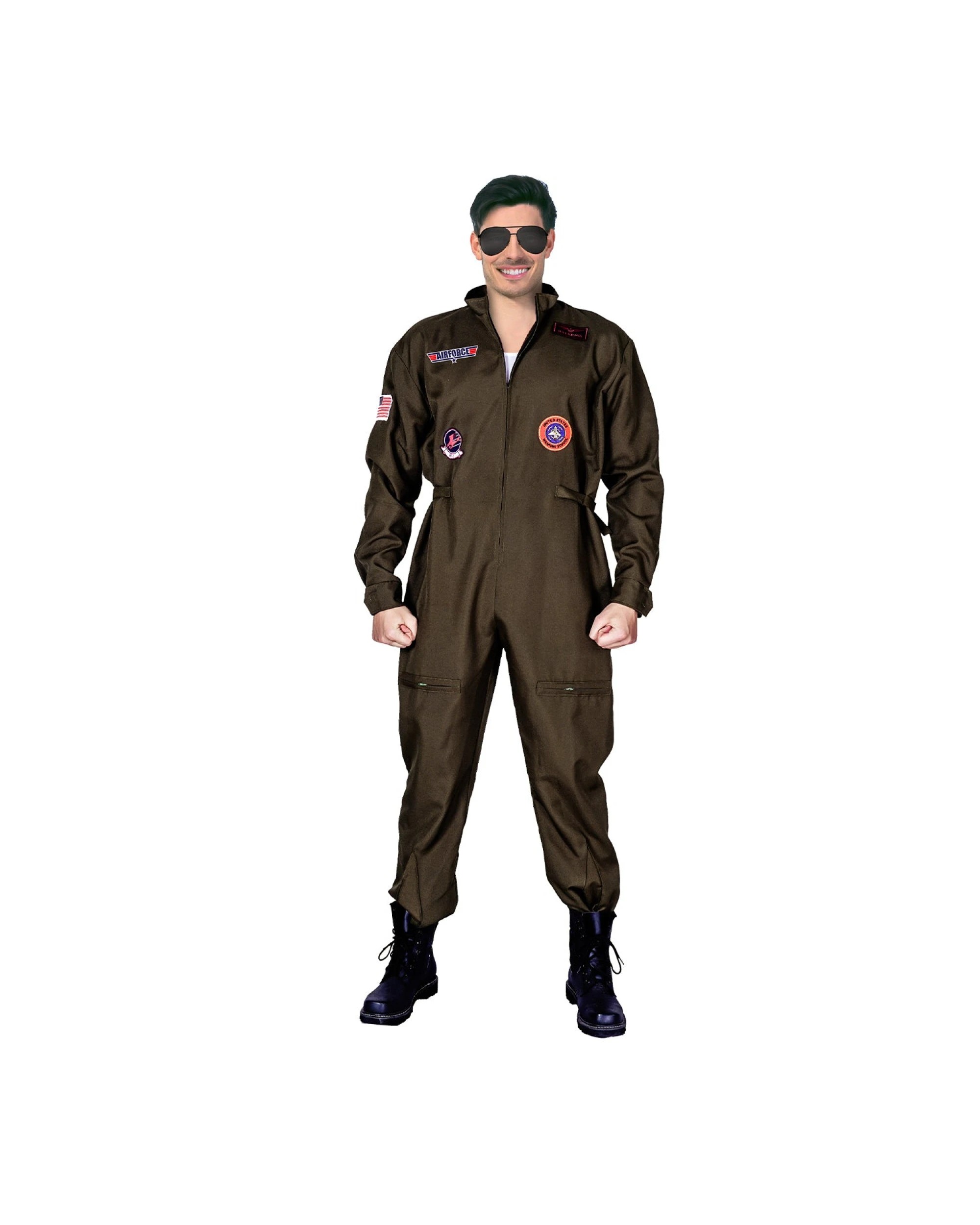 1 BR Costumes Air Force Fighter Pilot Costume for Kids Top Gun Inspired Jumpsuit, 1 of 4