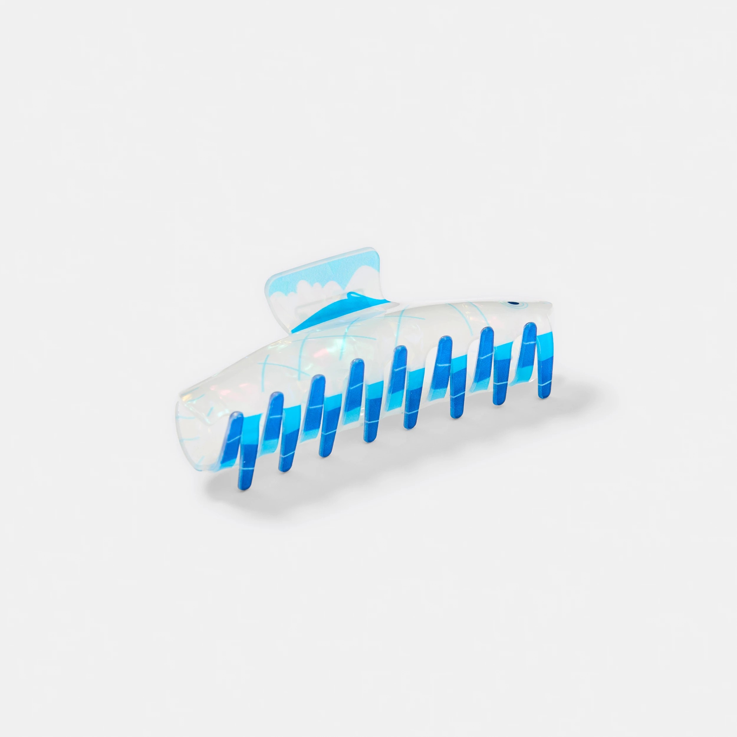 2 White Novelty Sardine Claw Hair Clip, 2 of 4