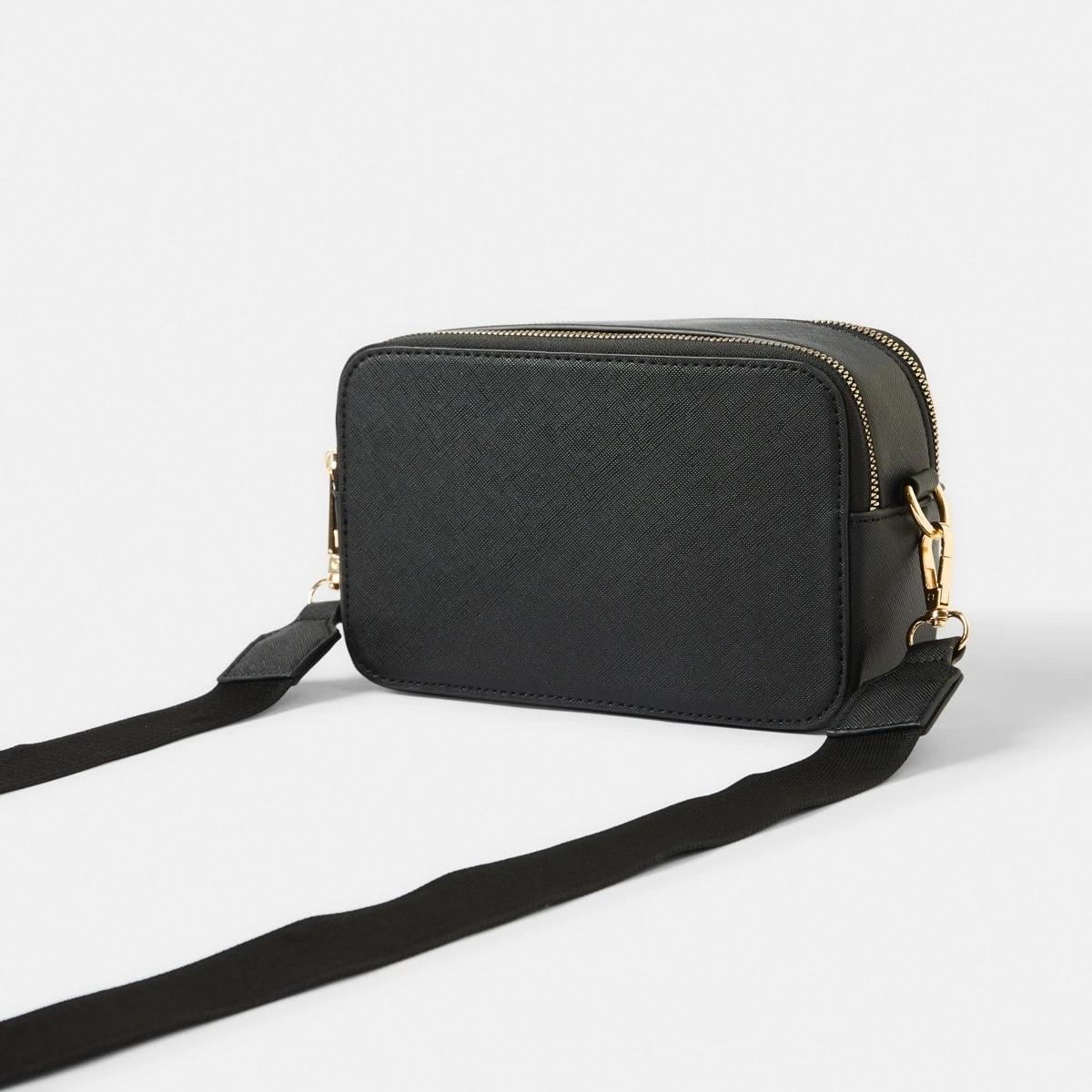 2 Double Zip Crossbody Bag BLACK, 2 of 7