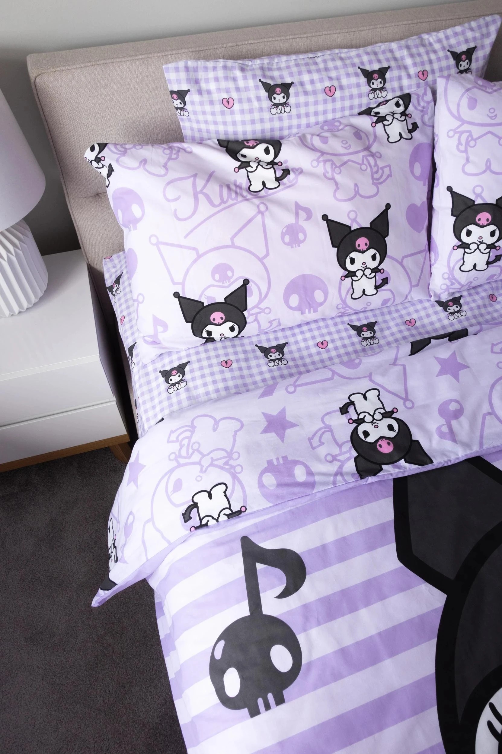 4 Hello Kitty Kuromi Kids Fitted Sheet Set - Single Bed - Purple, 4 of 7