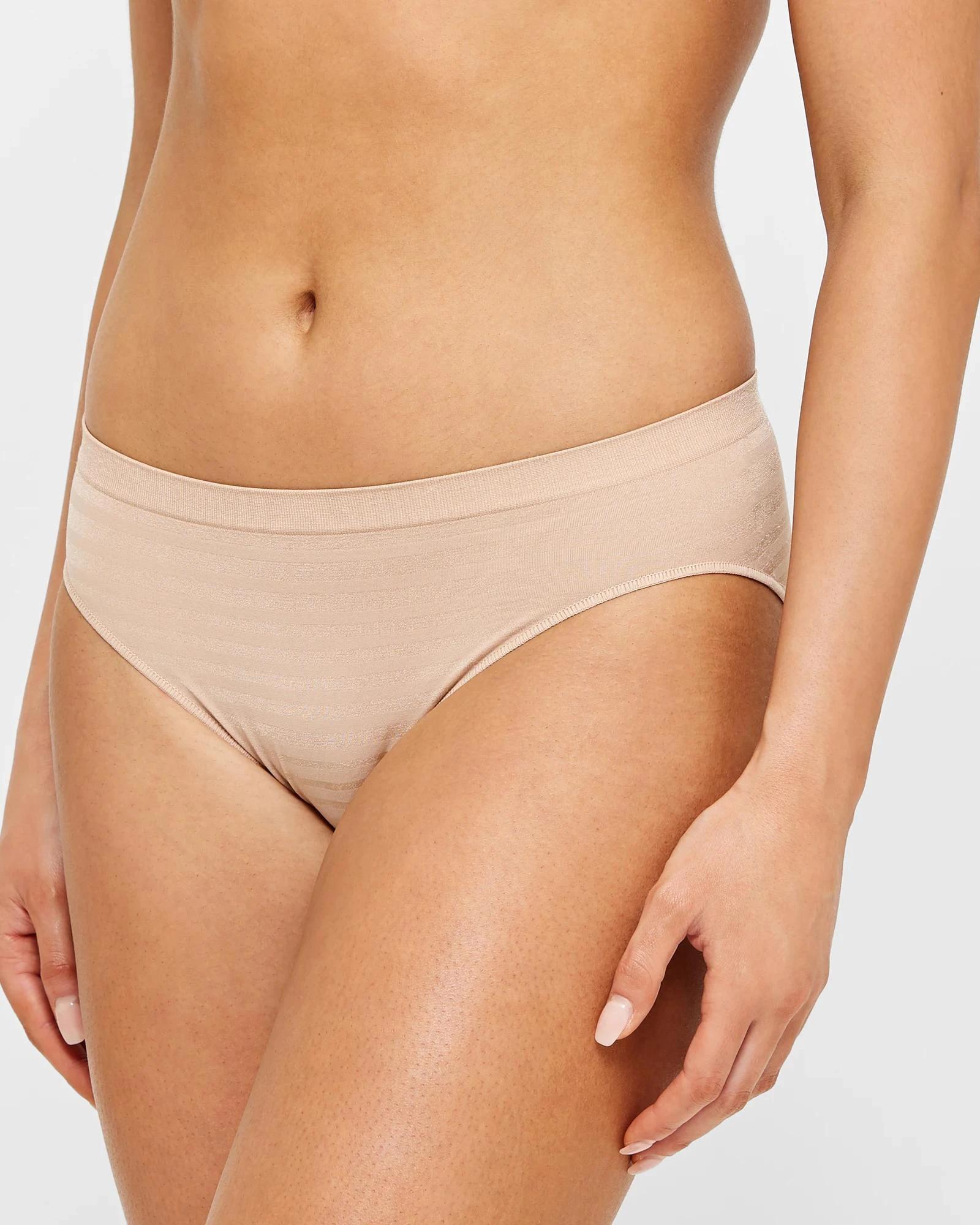 3 Target 2 Pack Matte and Shine Seamfree Bikini Briefs LATTE, 3 of 4