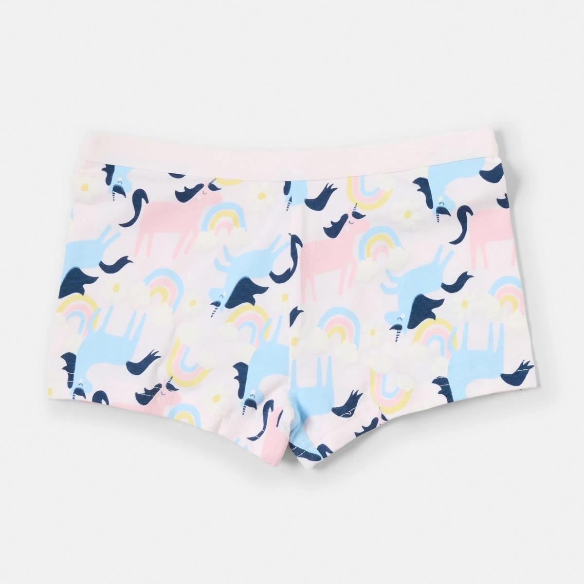 3 5 Pack Print Shorties Blue Uni, 3 of 8