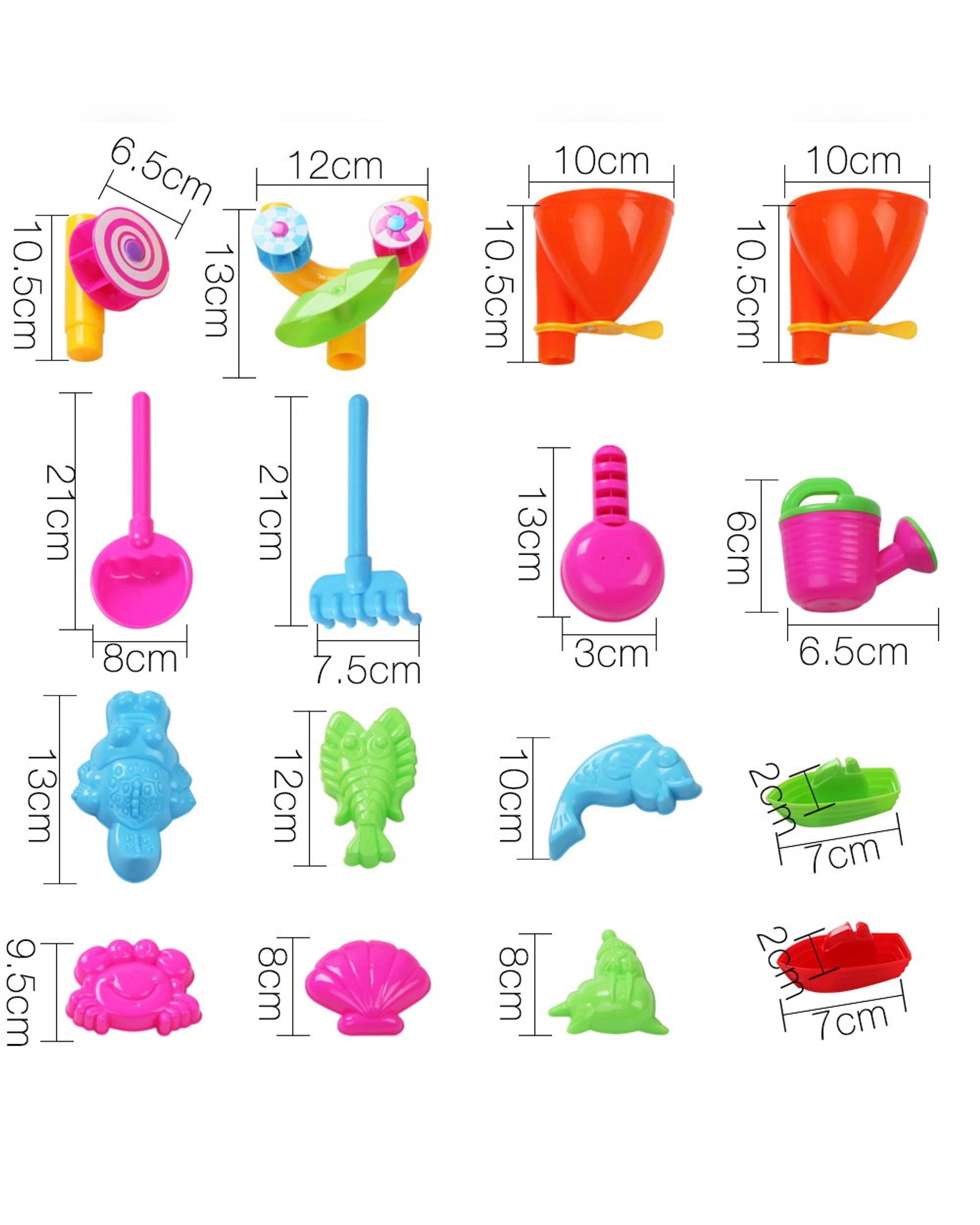 2 Keezi Kids Sandpit Pretend Play Sets Beach Toys Outdoor Sand Water Table Set - Multi, 2 of 9