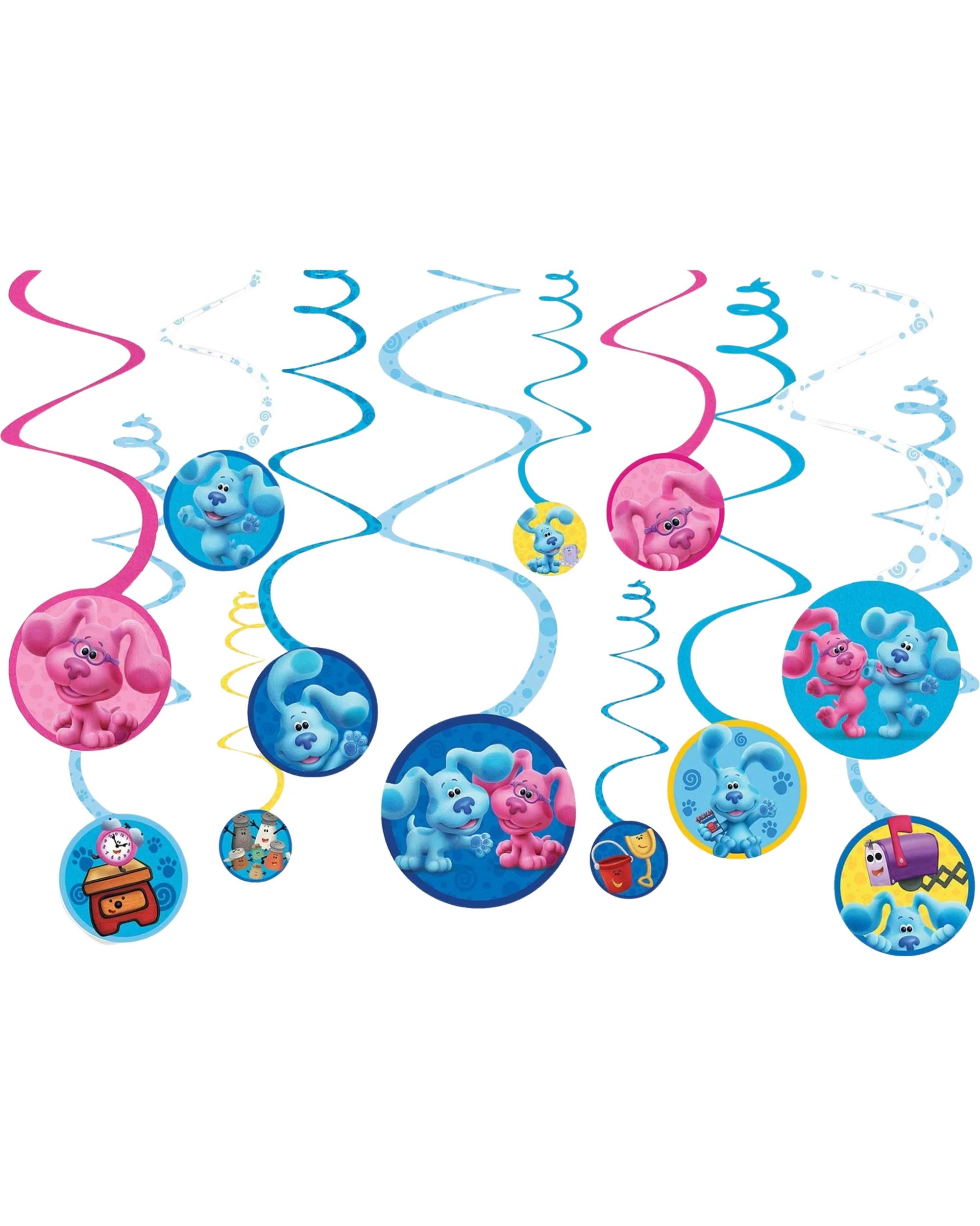 1 Amscan Inc. Blue's Clues Swirl Decorations Pack of 12 - Multi, 1 of 2