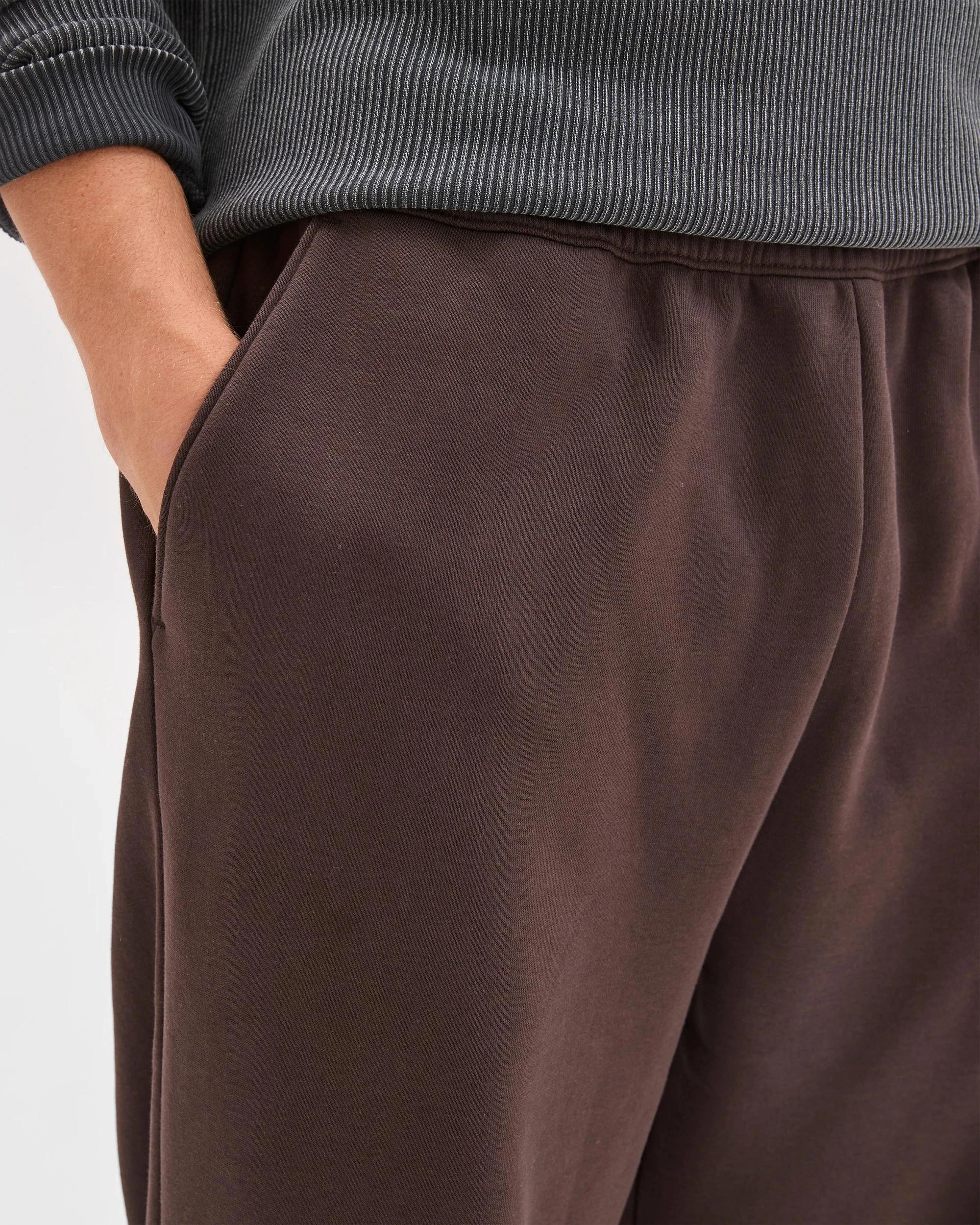 5 Commons Australian Cotton Blend Heavyweight Cuffed Trackpants DARK BROWN, 5 of 6