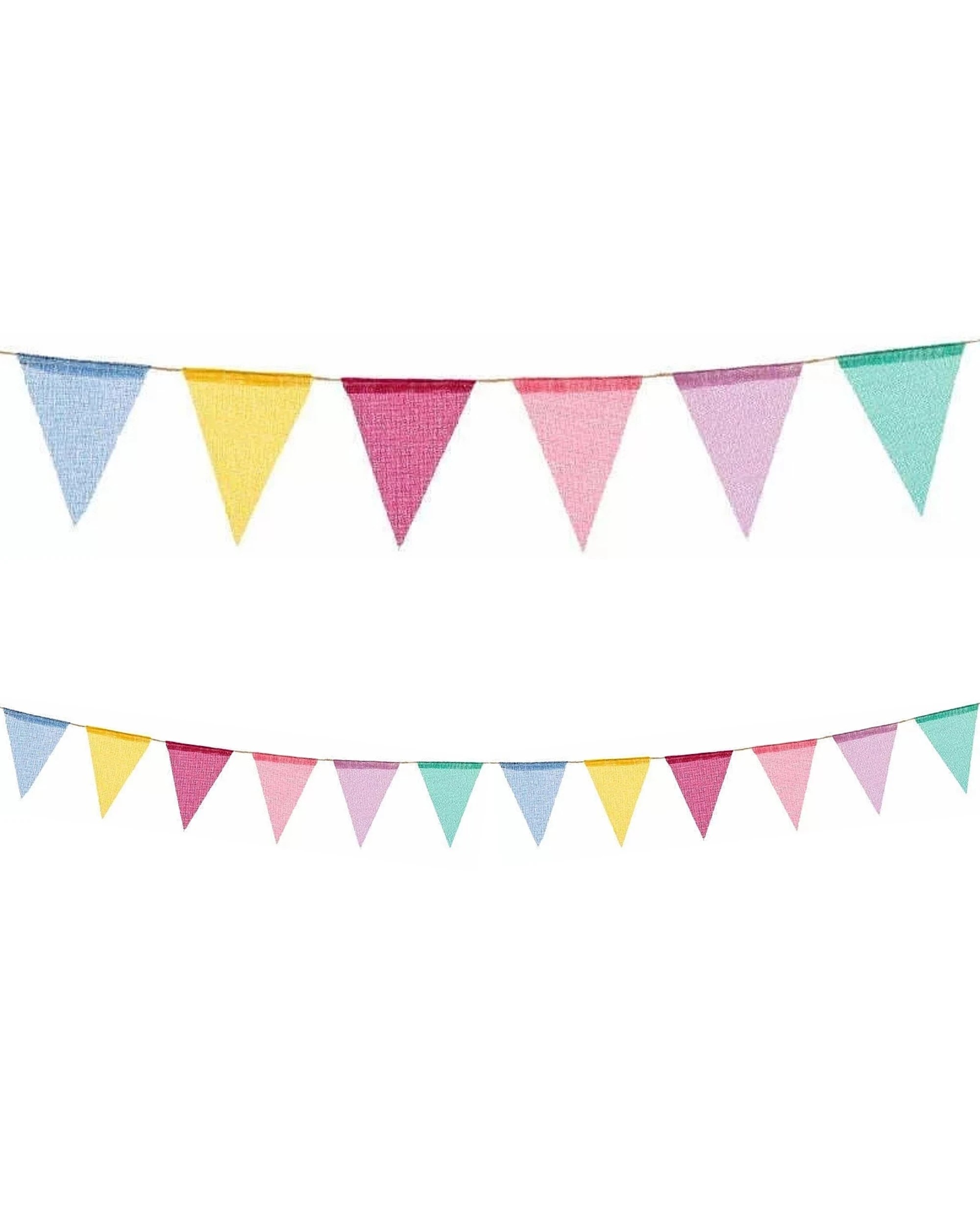 1 Party Maker Multicoloured Plastic Hessian Flag Banner 3.6mMulti - Multi, 1 of 4