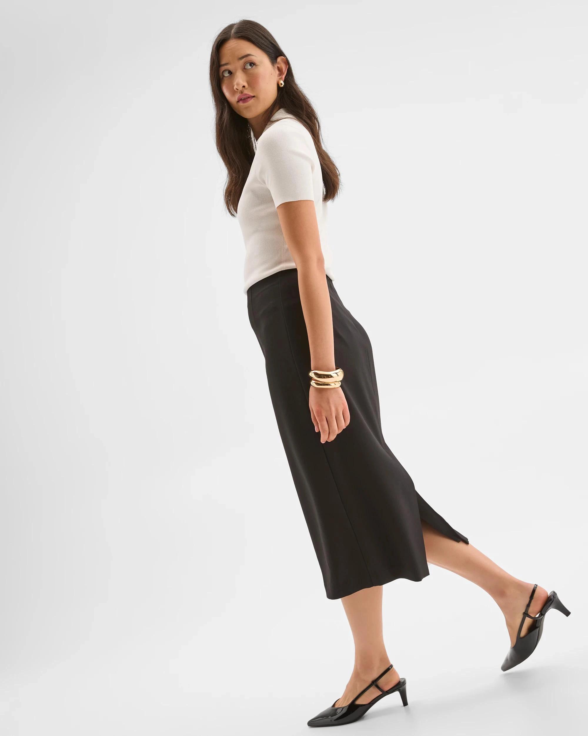 5 Preview Tailored Pencil Skirt BLACK, 5 of 7